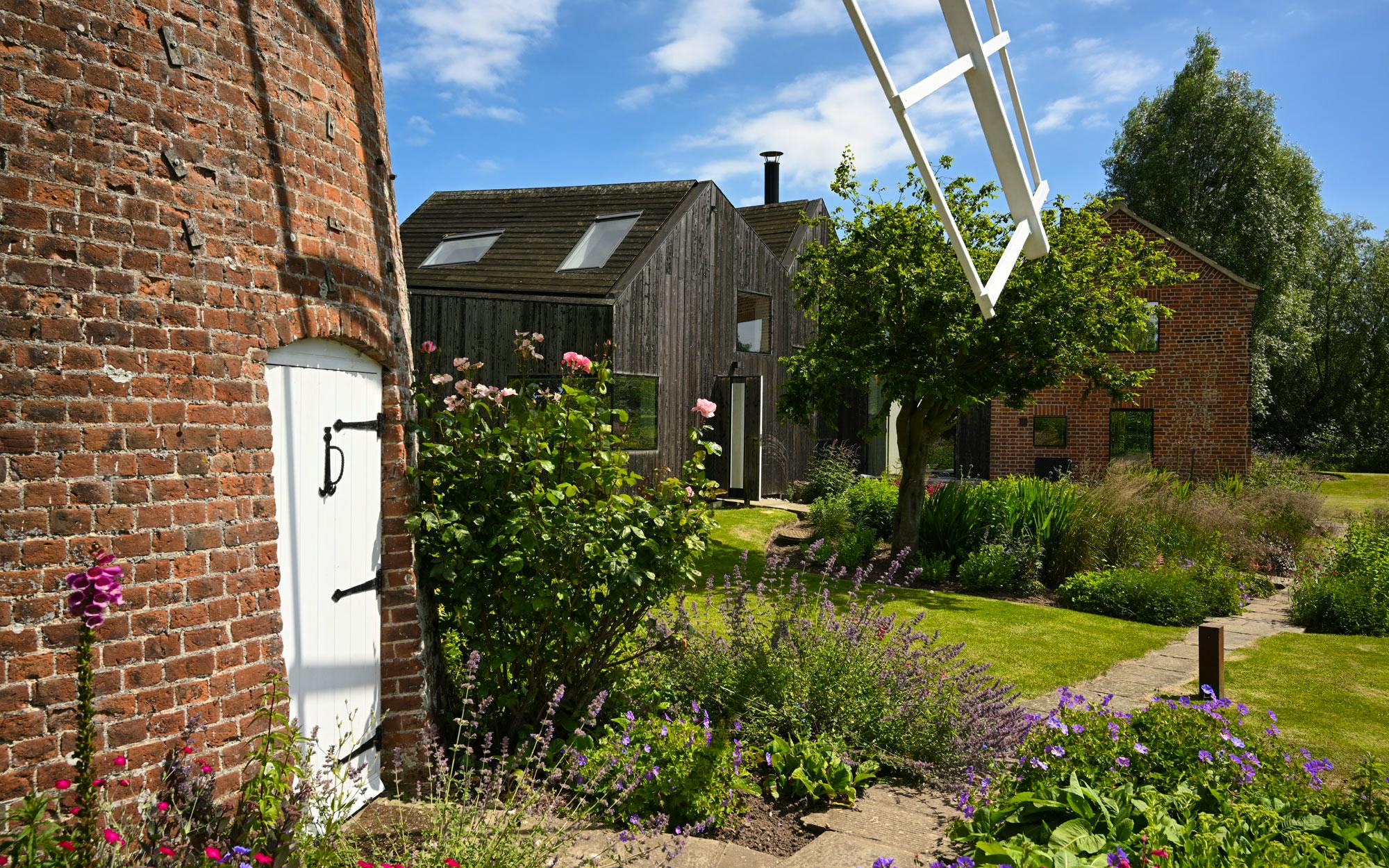 With the windmill in the foreground at all times 