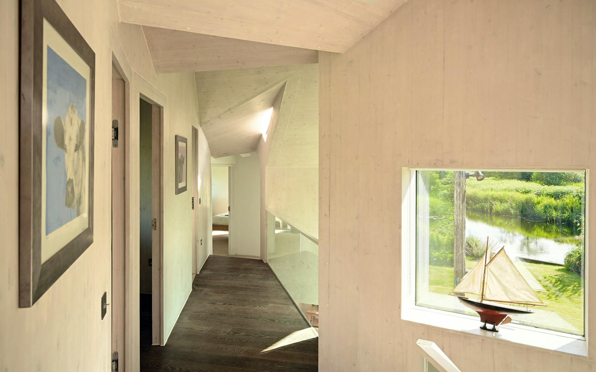 light filled connecting upstairs corridor with balcony vitas 