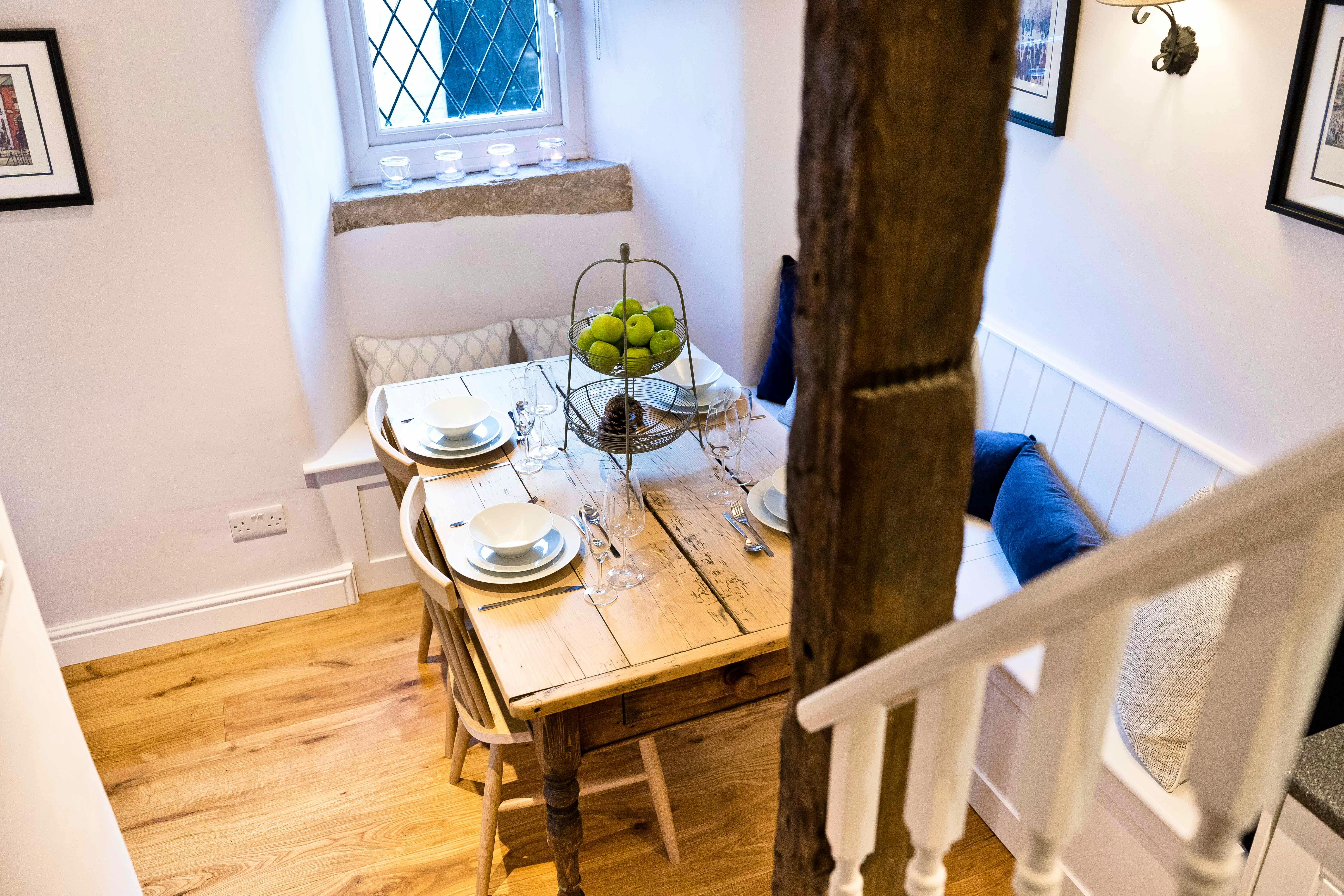 View of the dining area