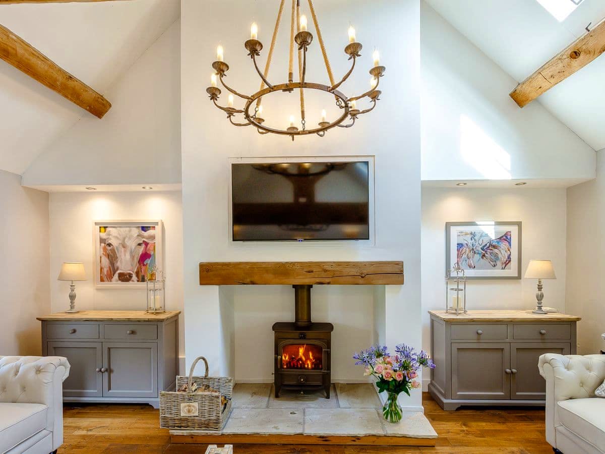 Lounge with log burner