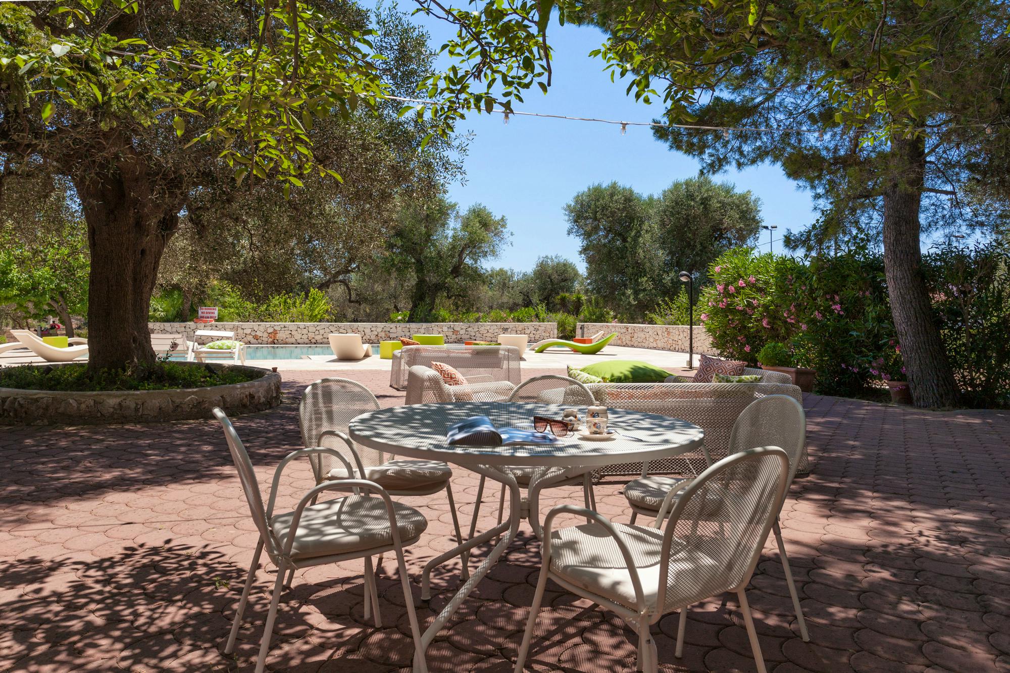 The piazza by the pool