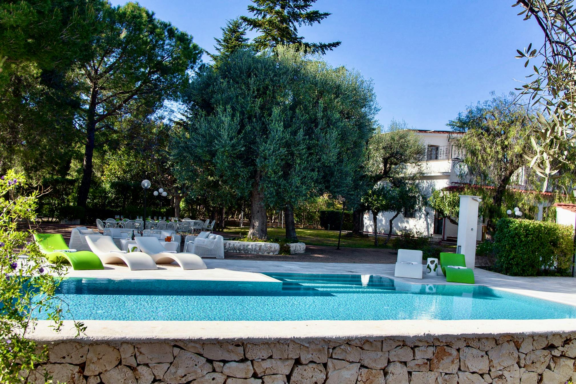 Pool View from olive grove