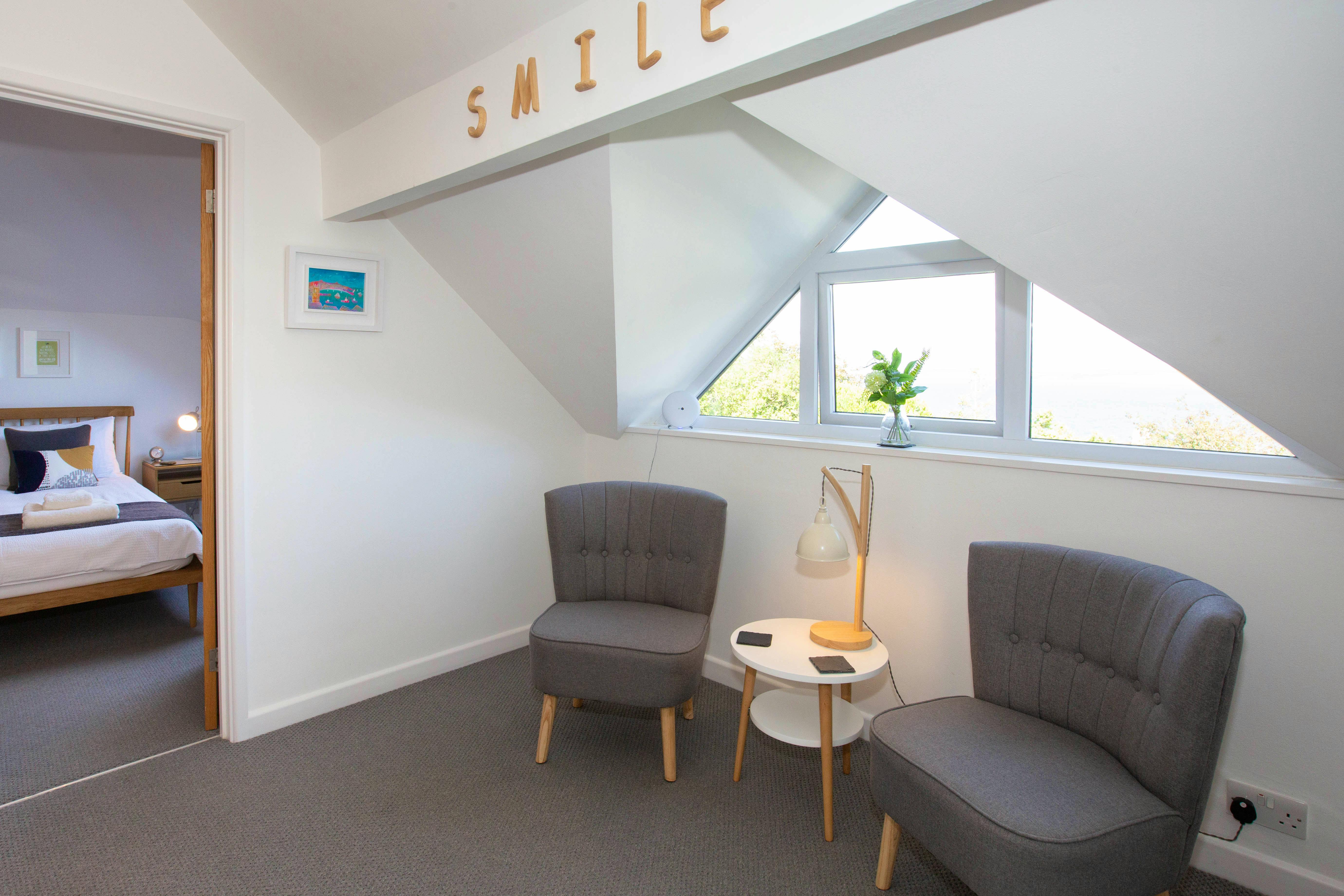 Seating area on the landing