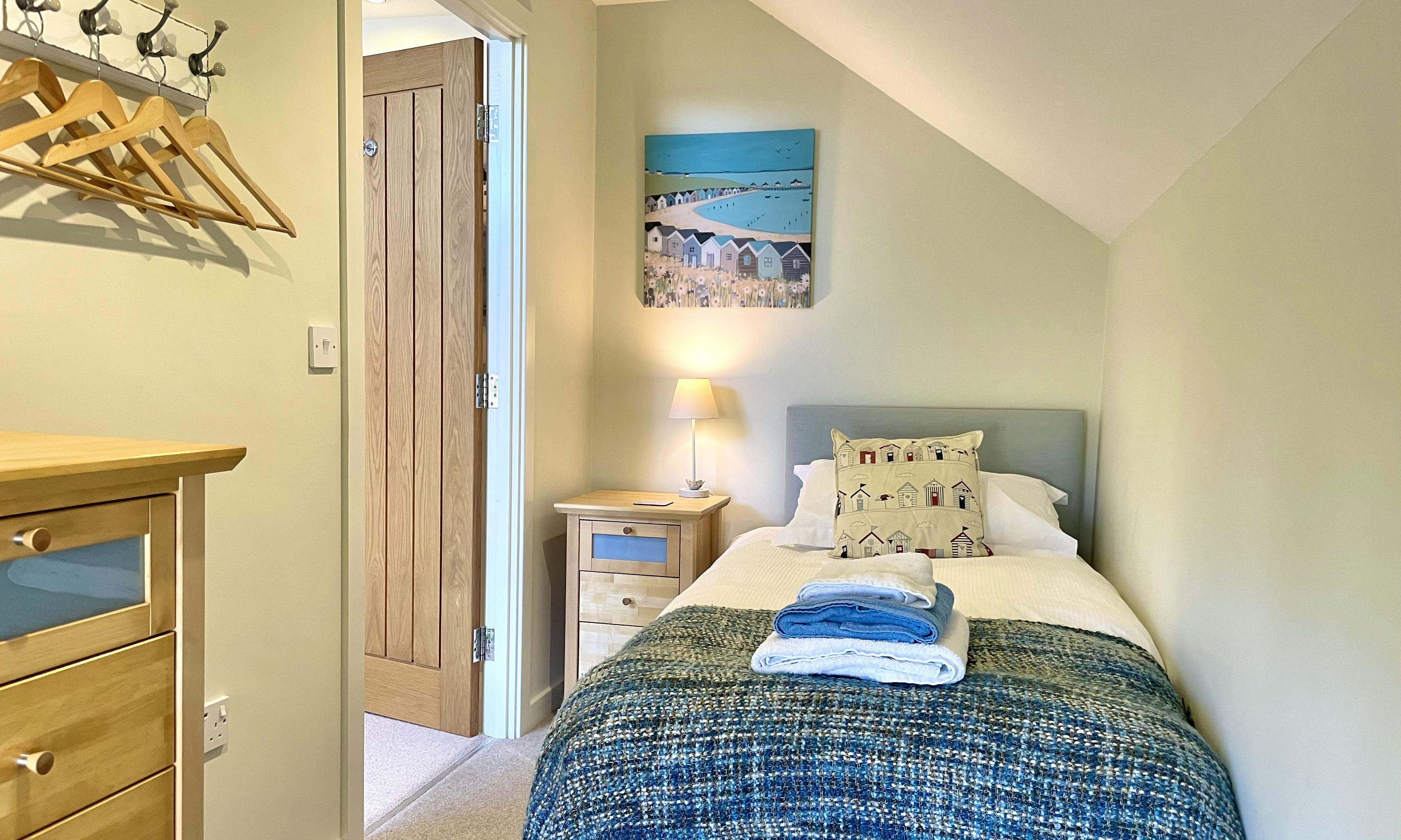 The cosy single room (3ft bed) also makes a good bedroom for children by adding a folding bed