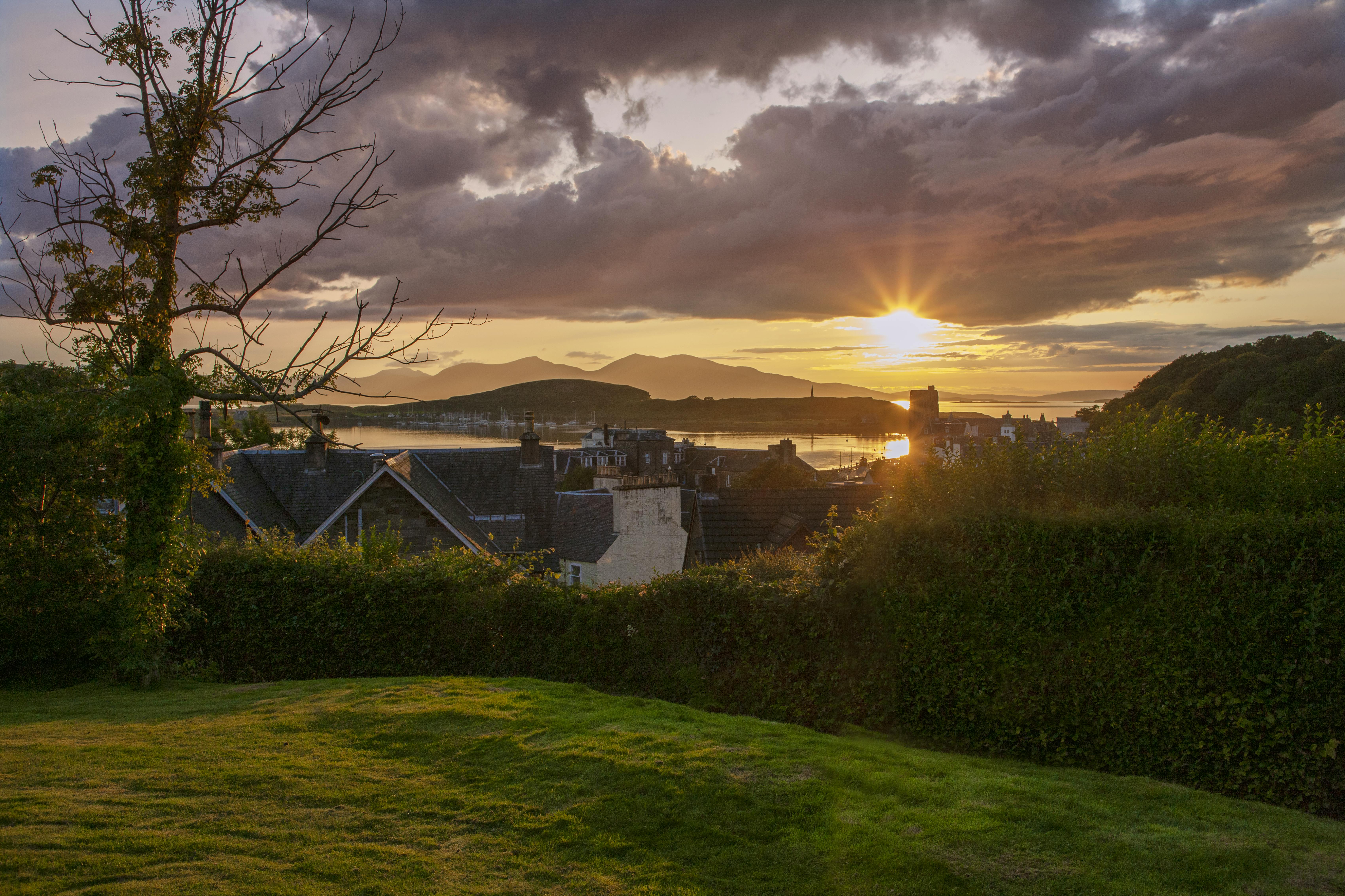 Sunset from the garden