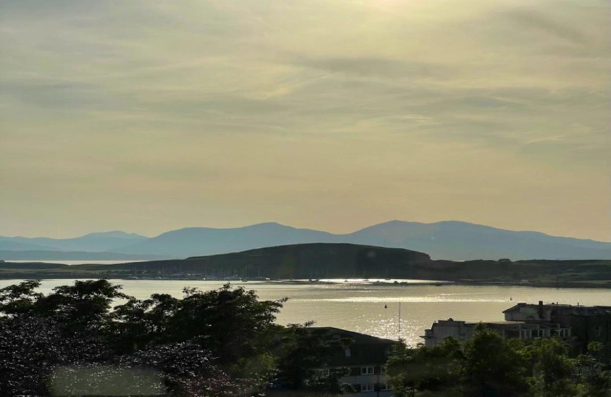 Beautiful sunset from the garden