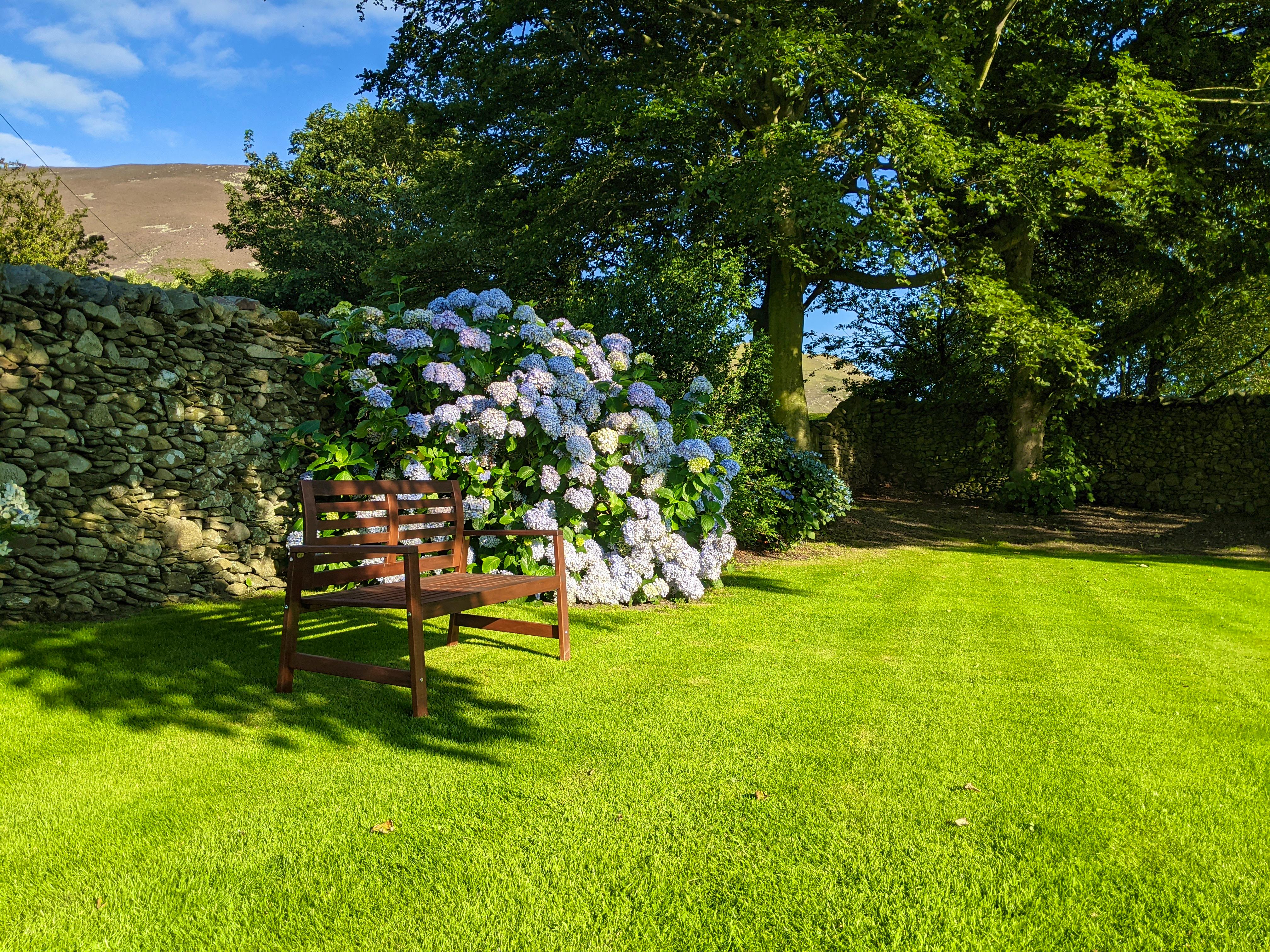 Enclosed garden with drystone walls