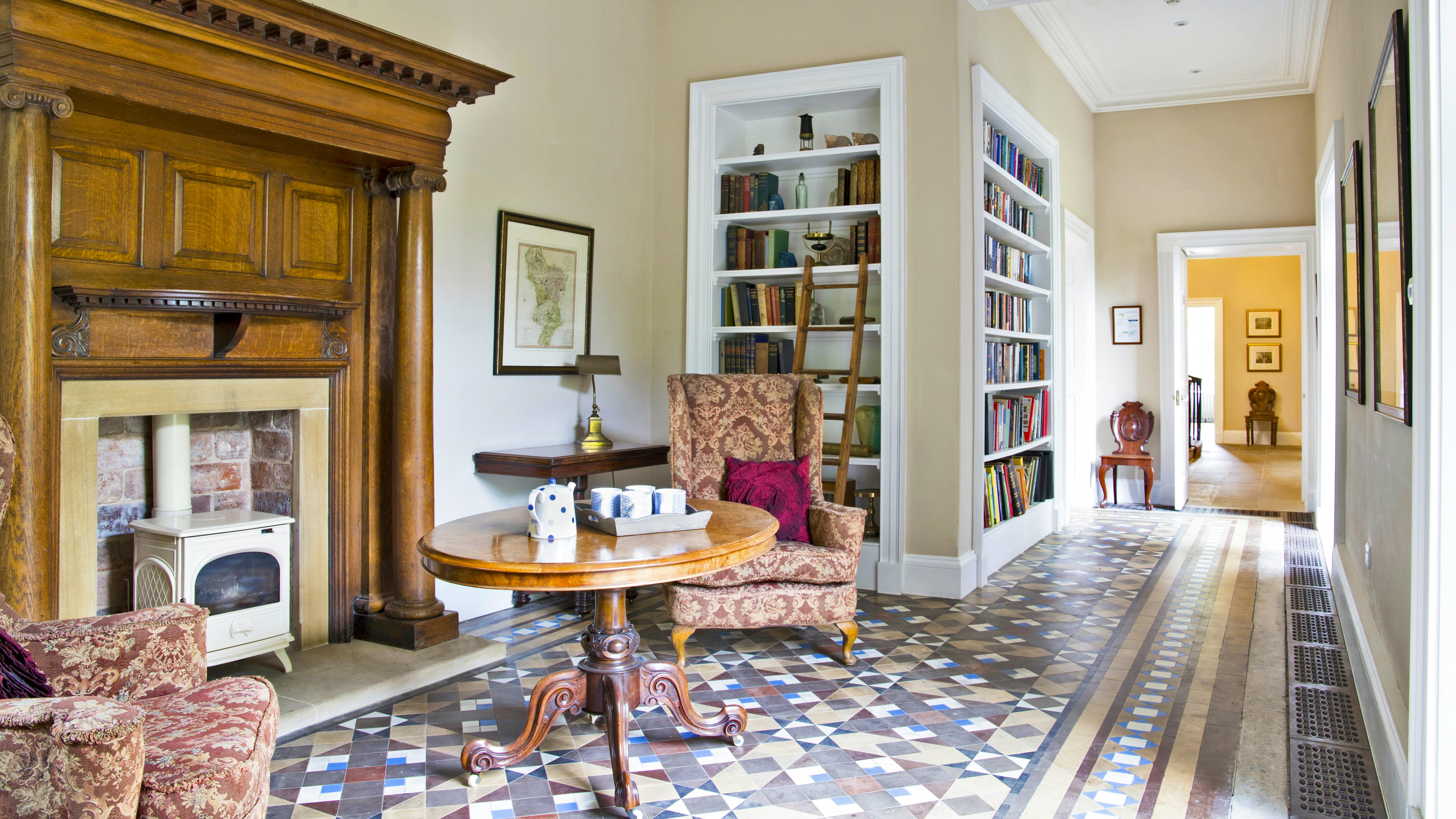 Entrance hall with wood burner