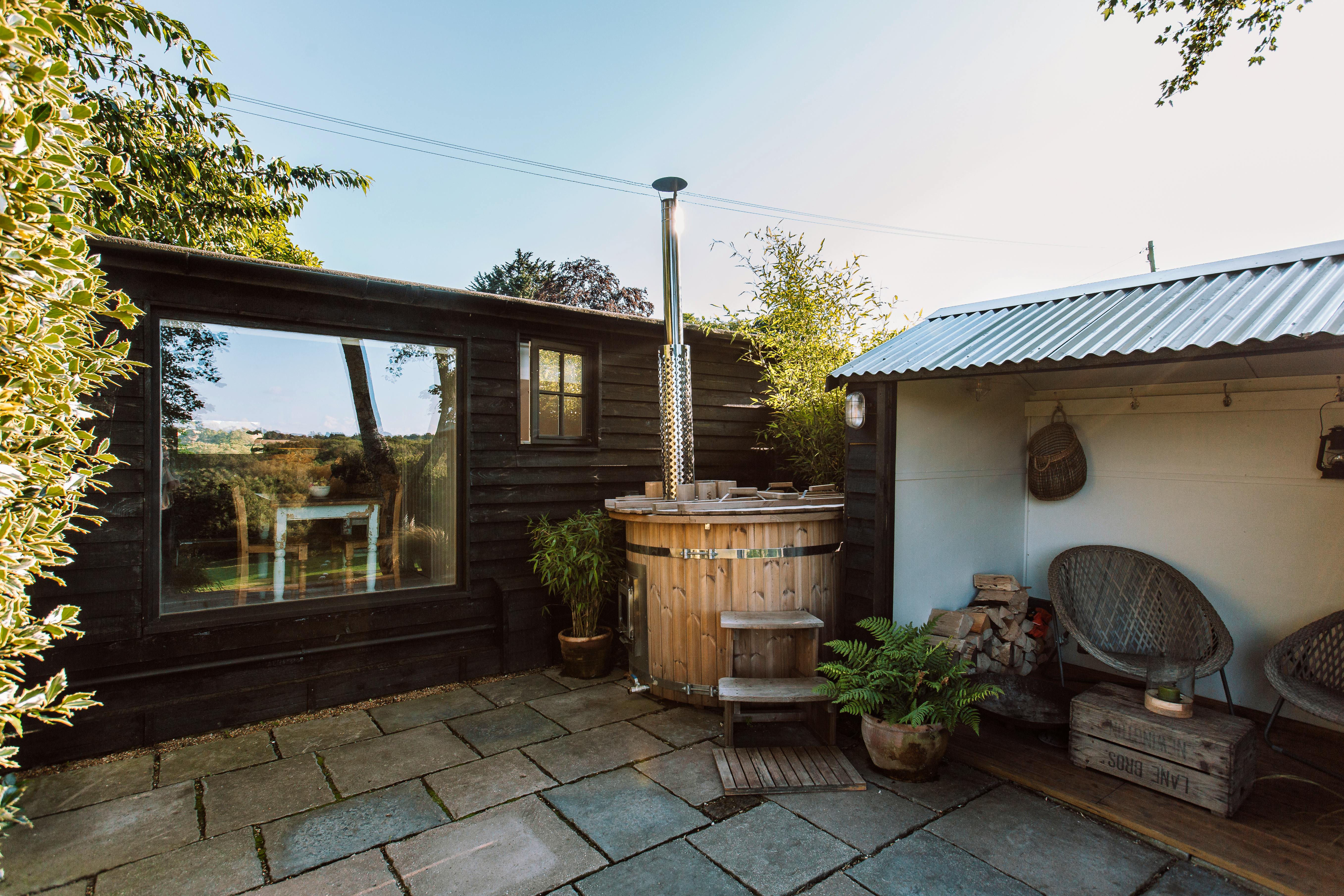 Picture window overlooking the hill
