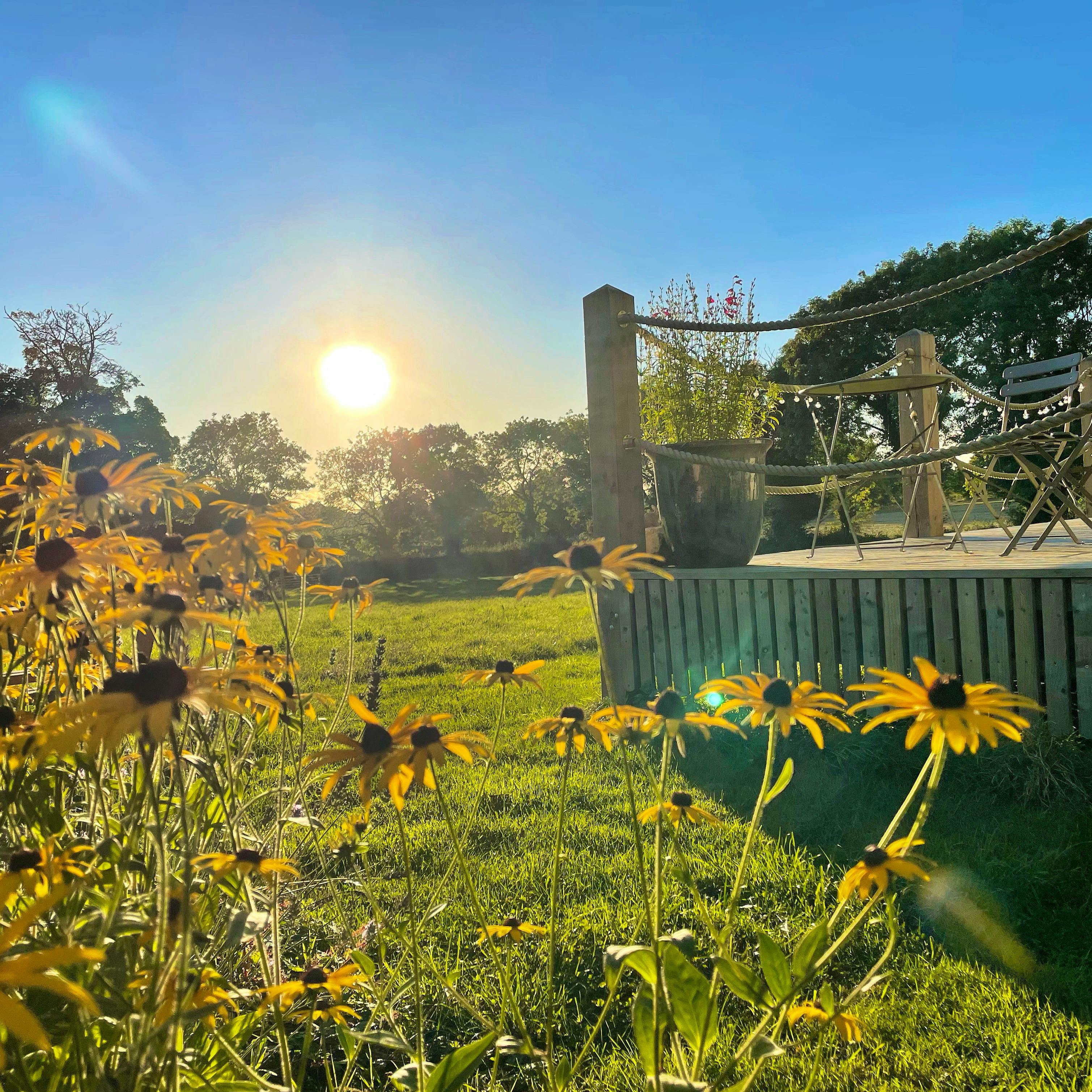 sun setting at Edward.