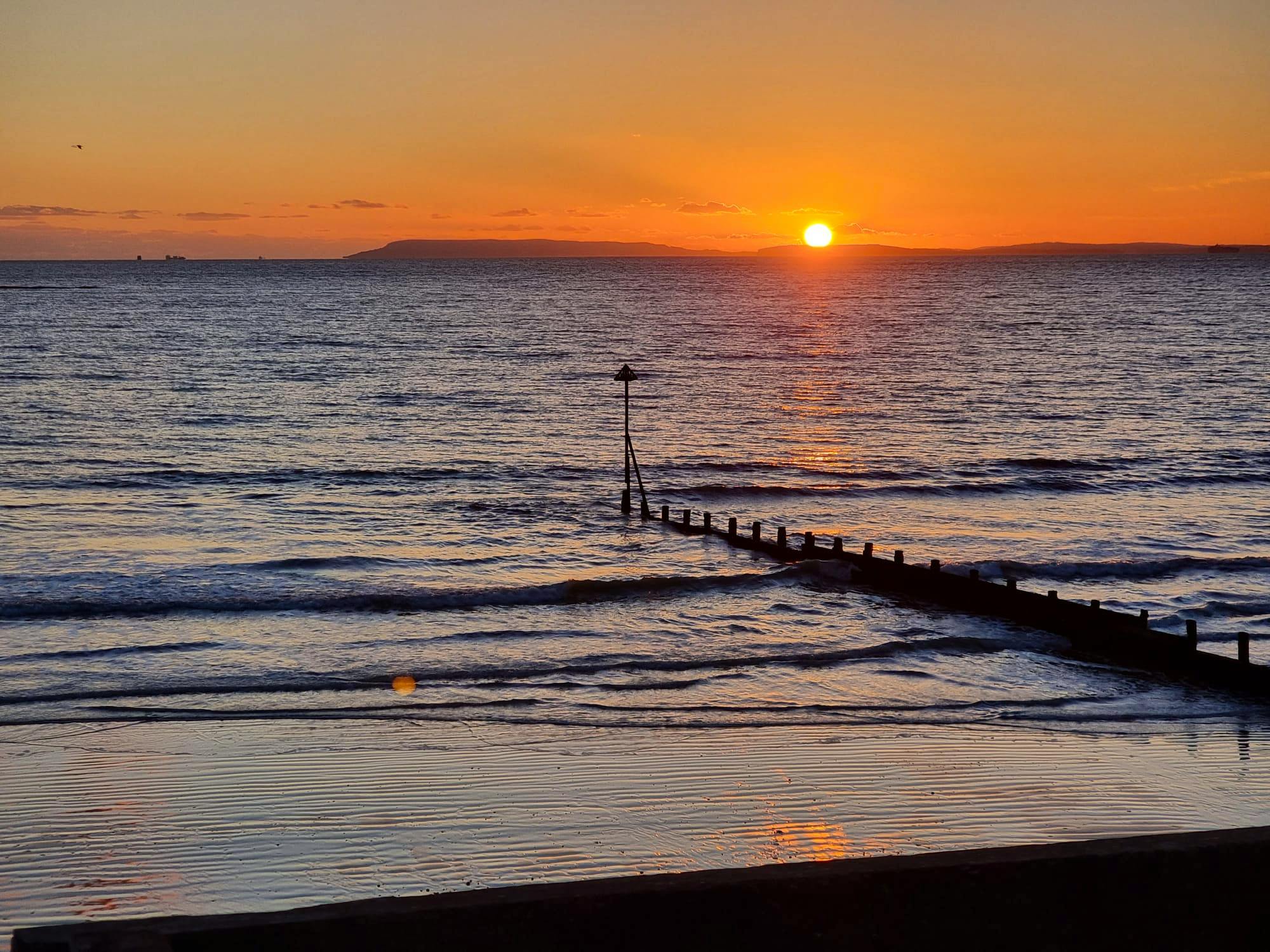 Sunset from back terrace