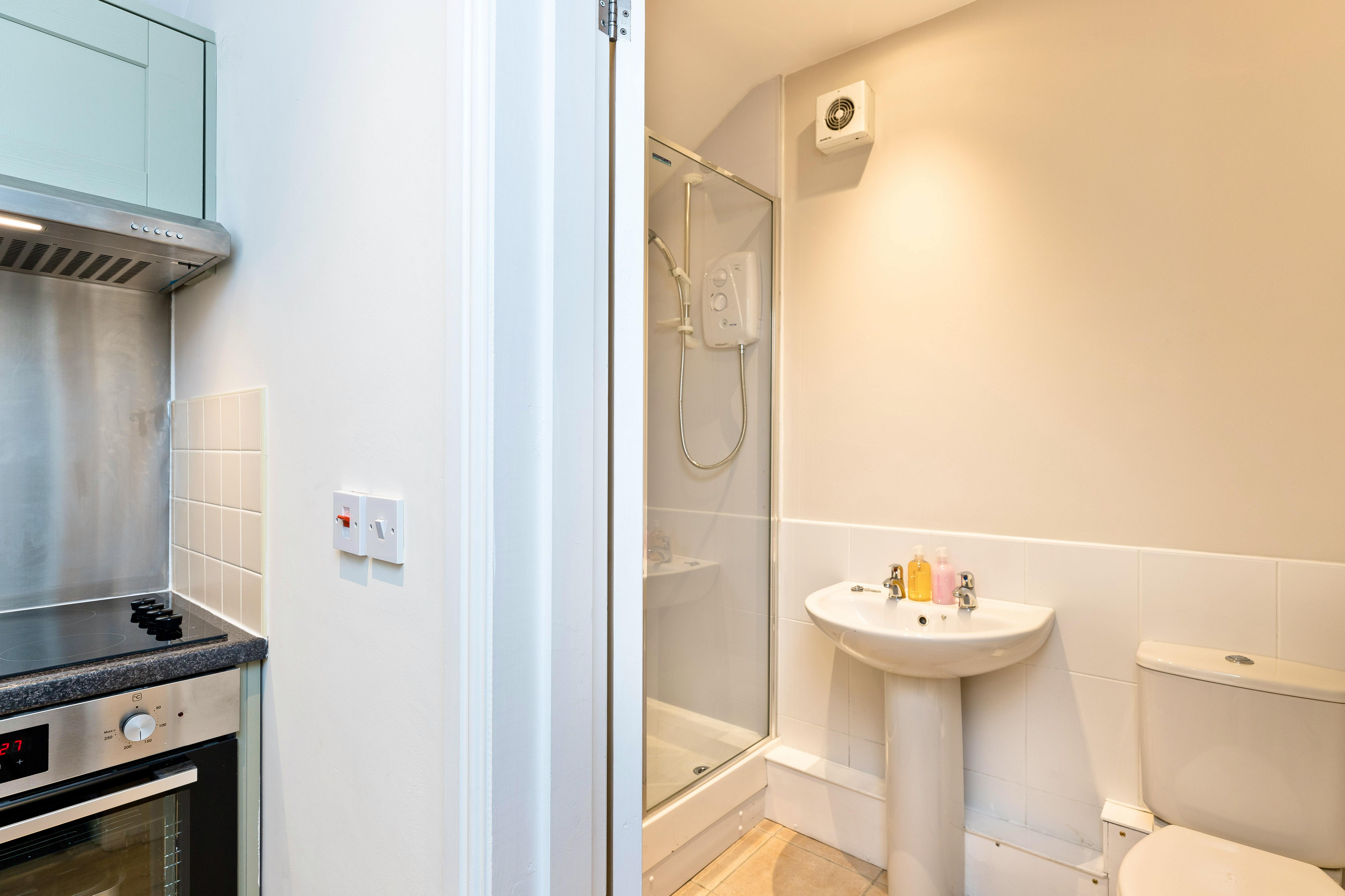 Shower Room with wash basin and WC