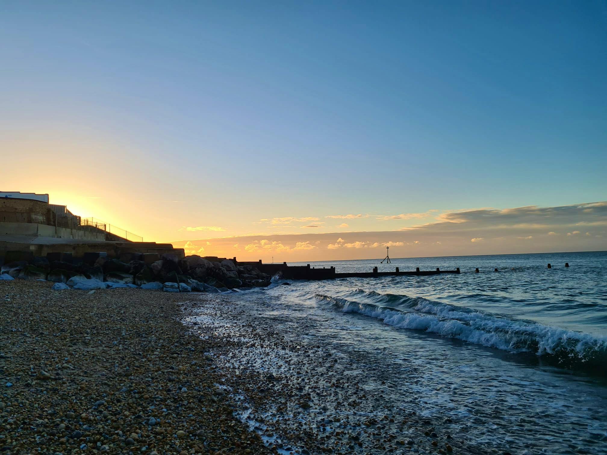 Sunrise from secluded beach