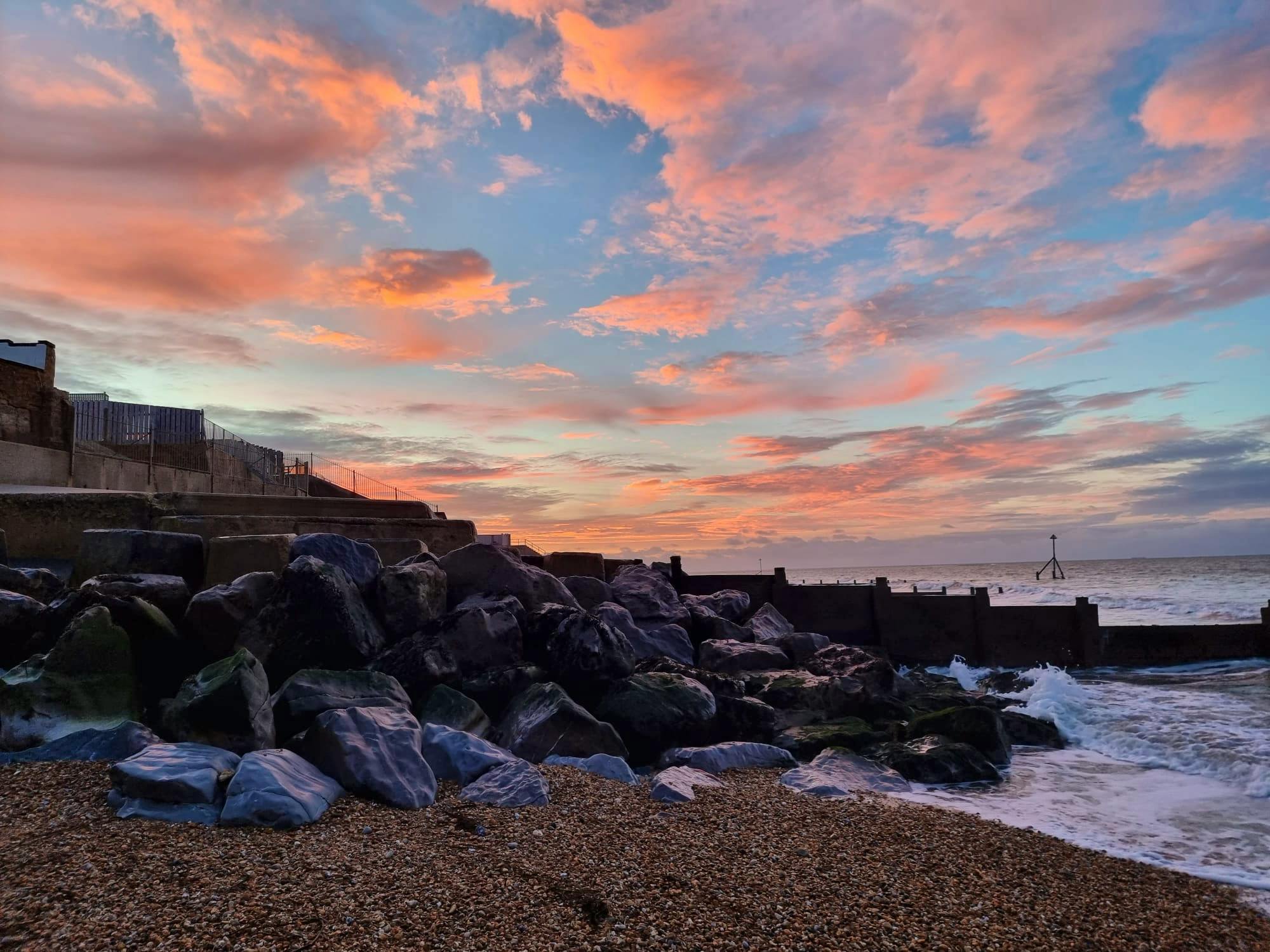 Sunrise from secluded beach