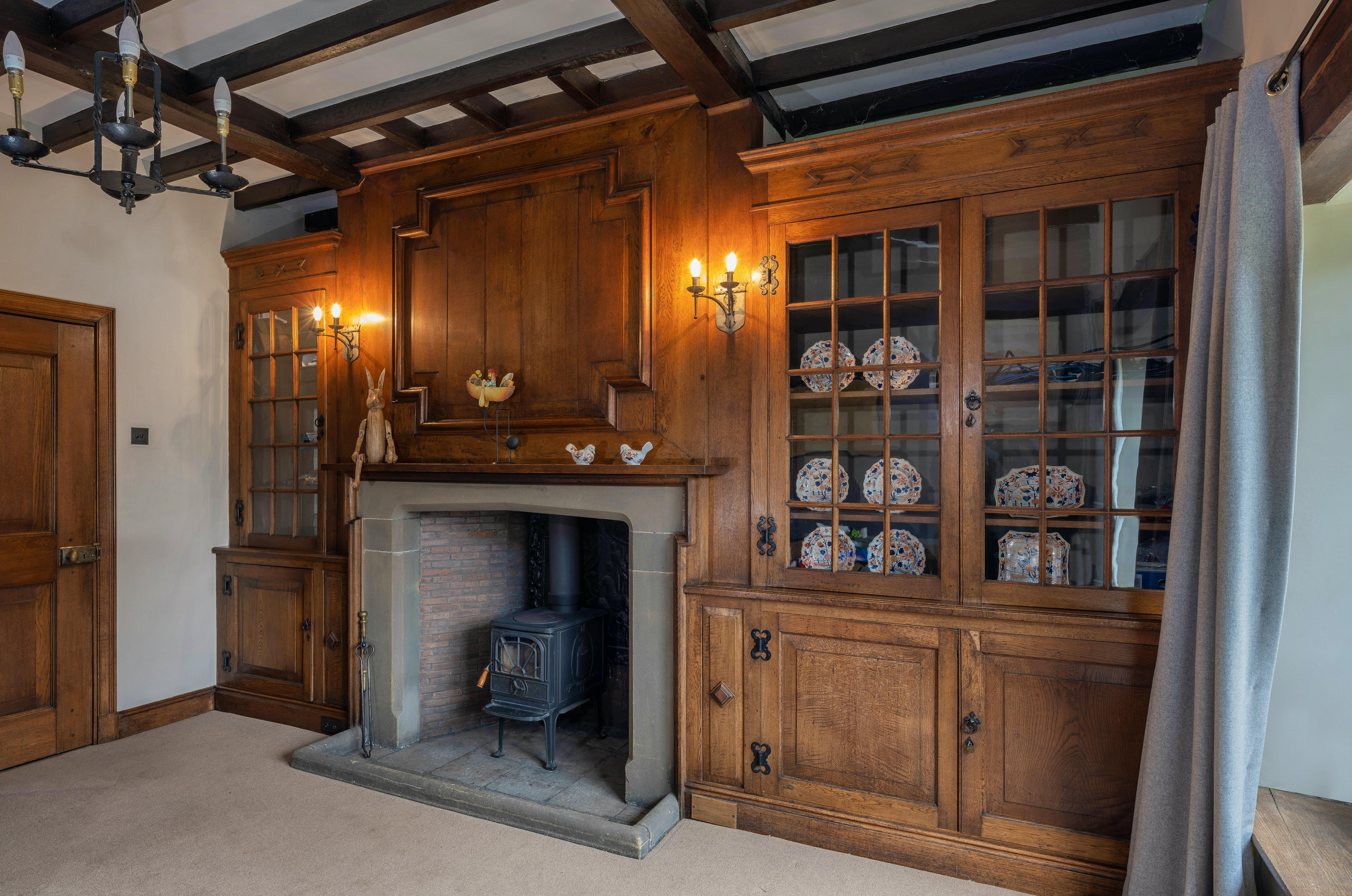 Hawkhow snug with wood burner