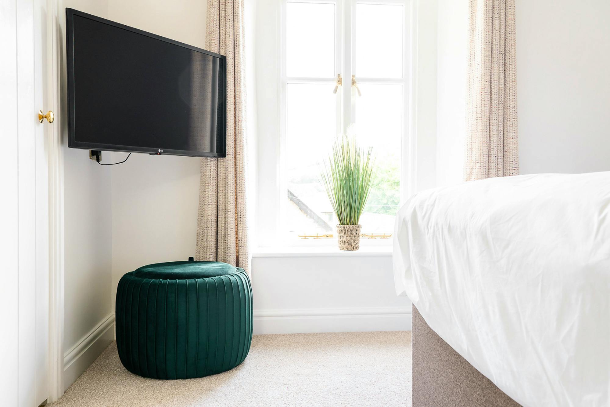 Smart TV in the main bedroom