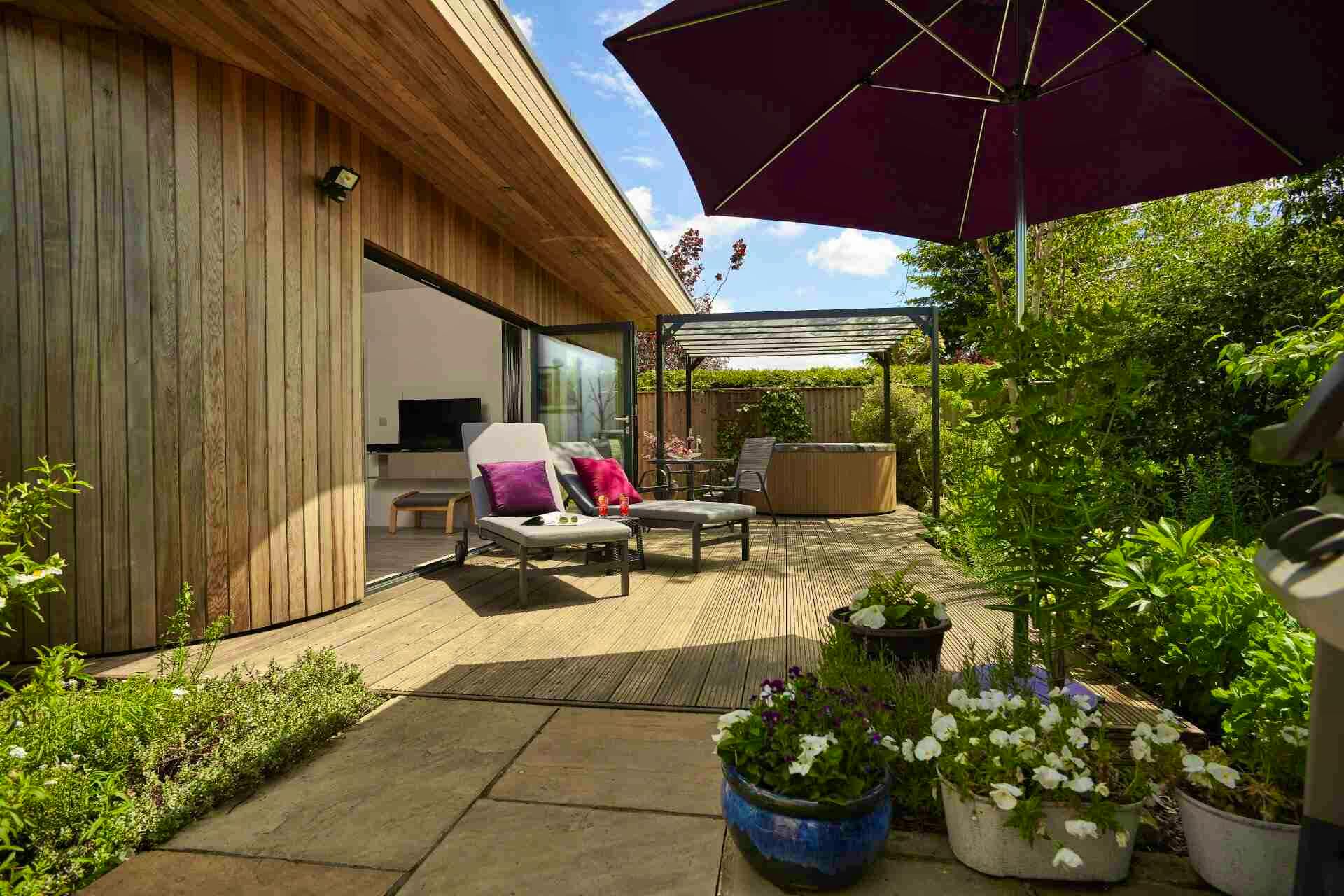 Birch Lodge sun-deck