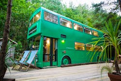 Big Green Bus unique glamping experience in Sussex