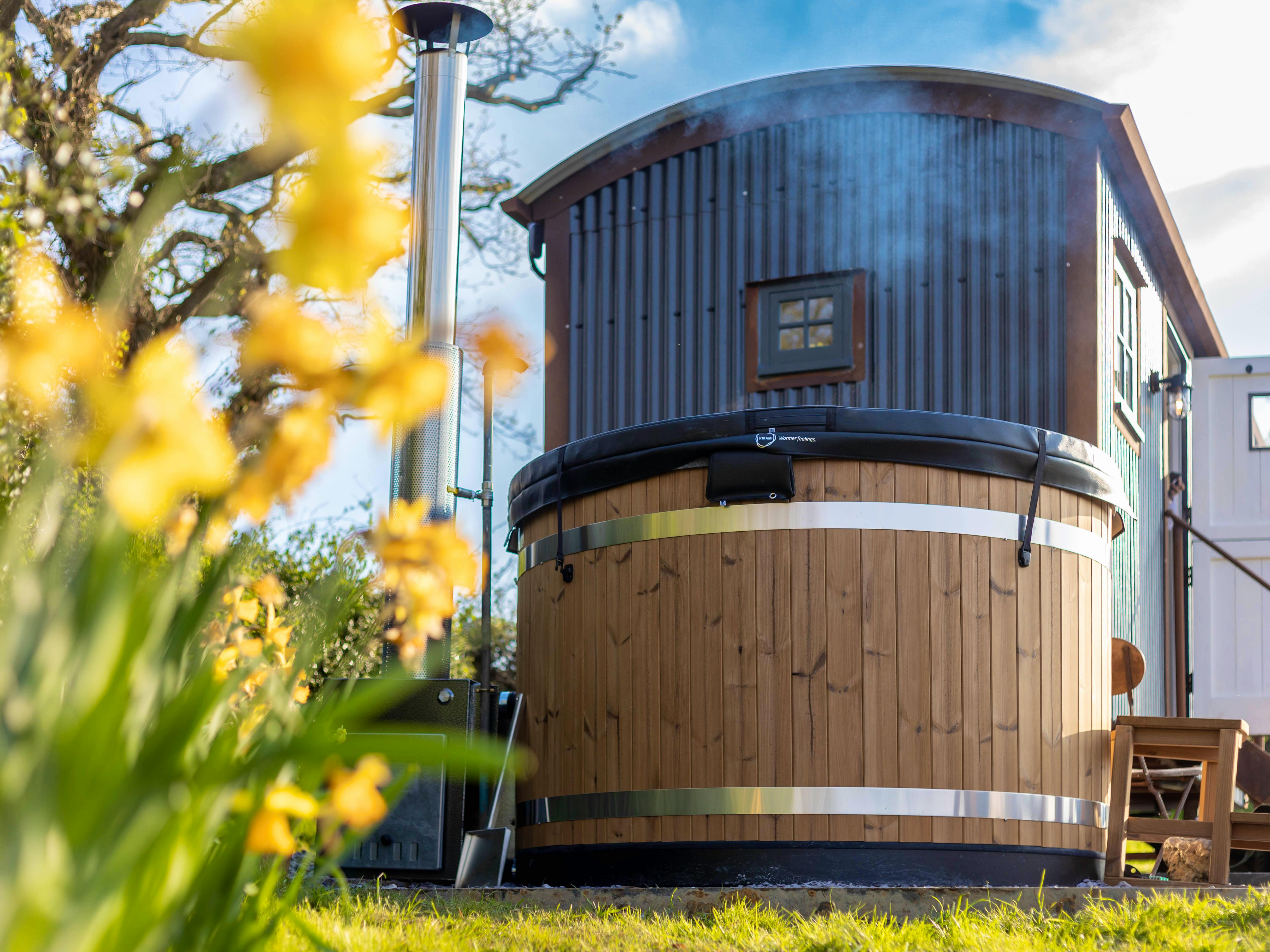 Shepherds Hut spring view