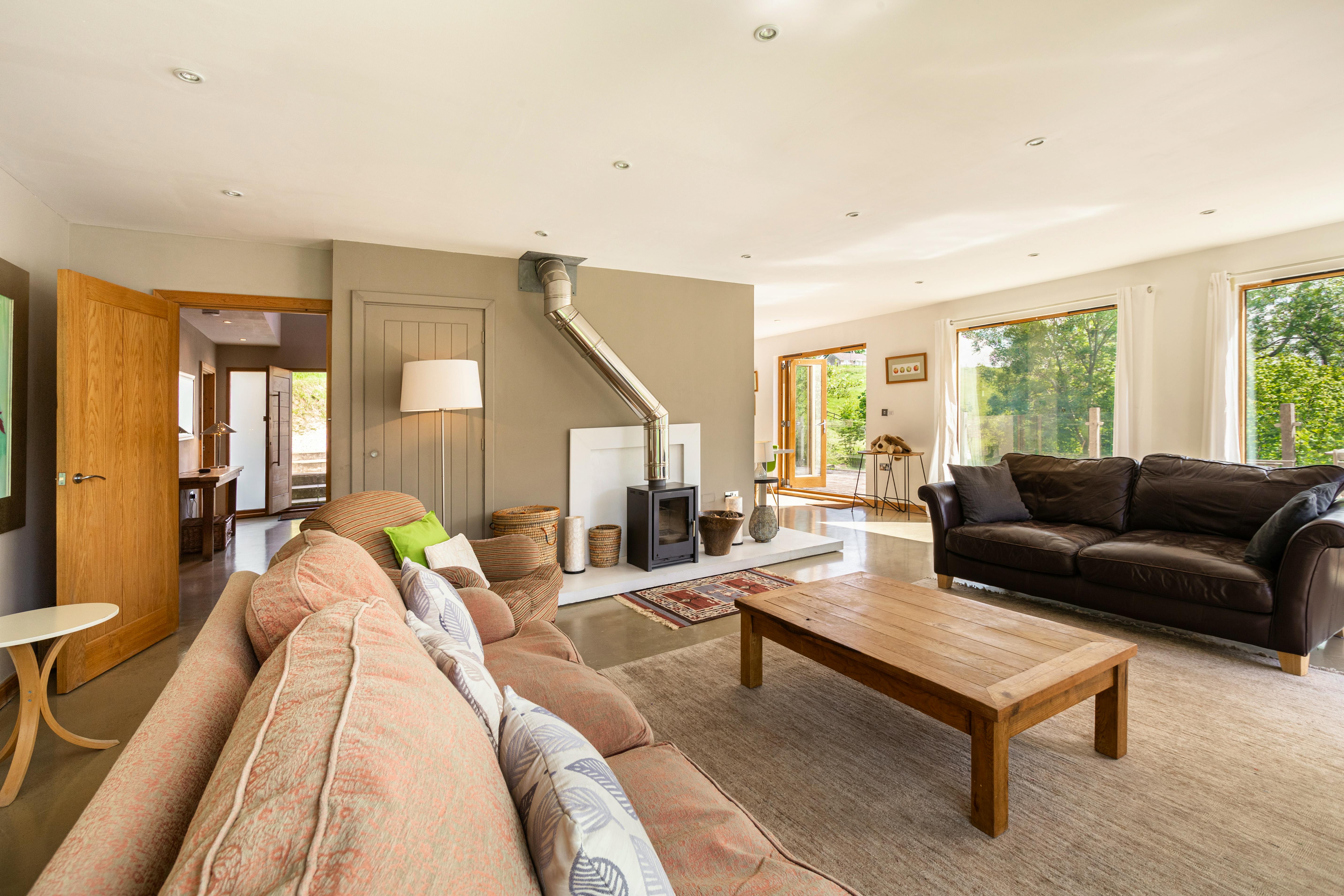 Living room with Log burner