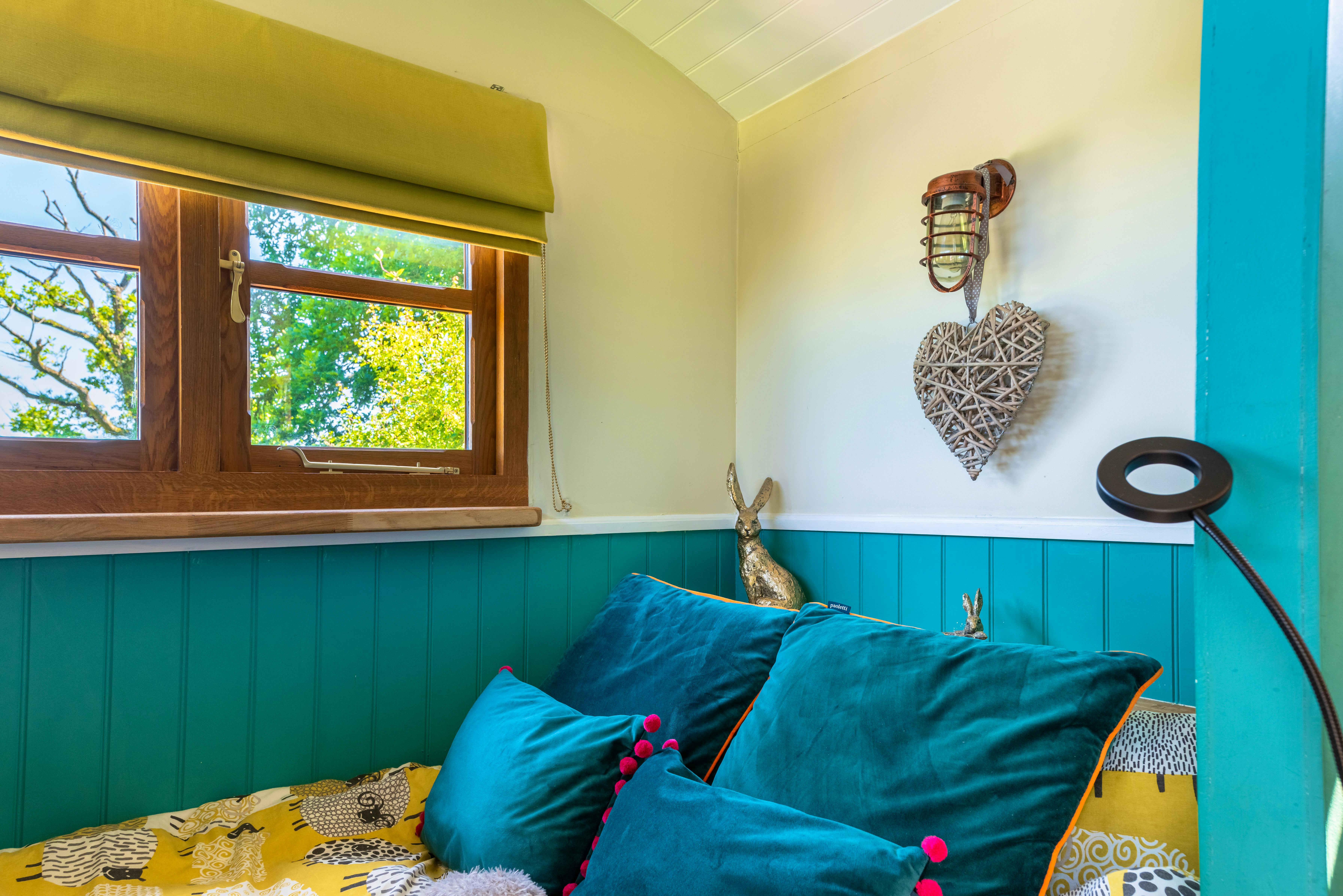 Cosy bed with views over fields