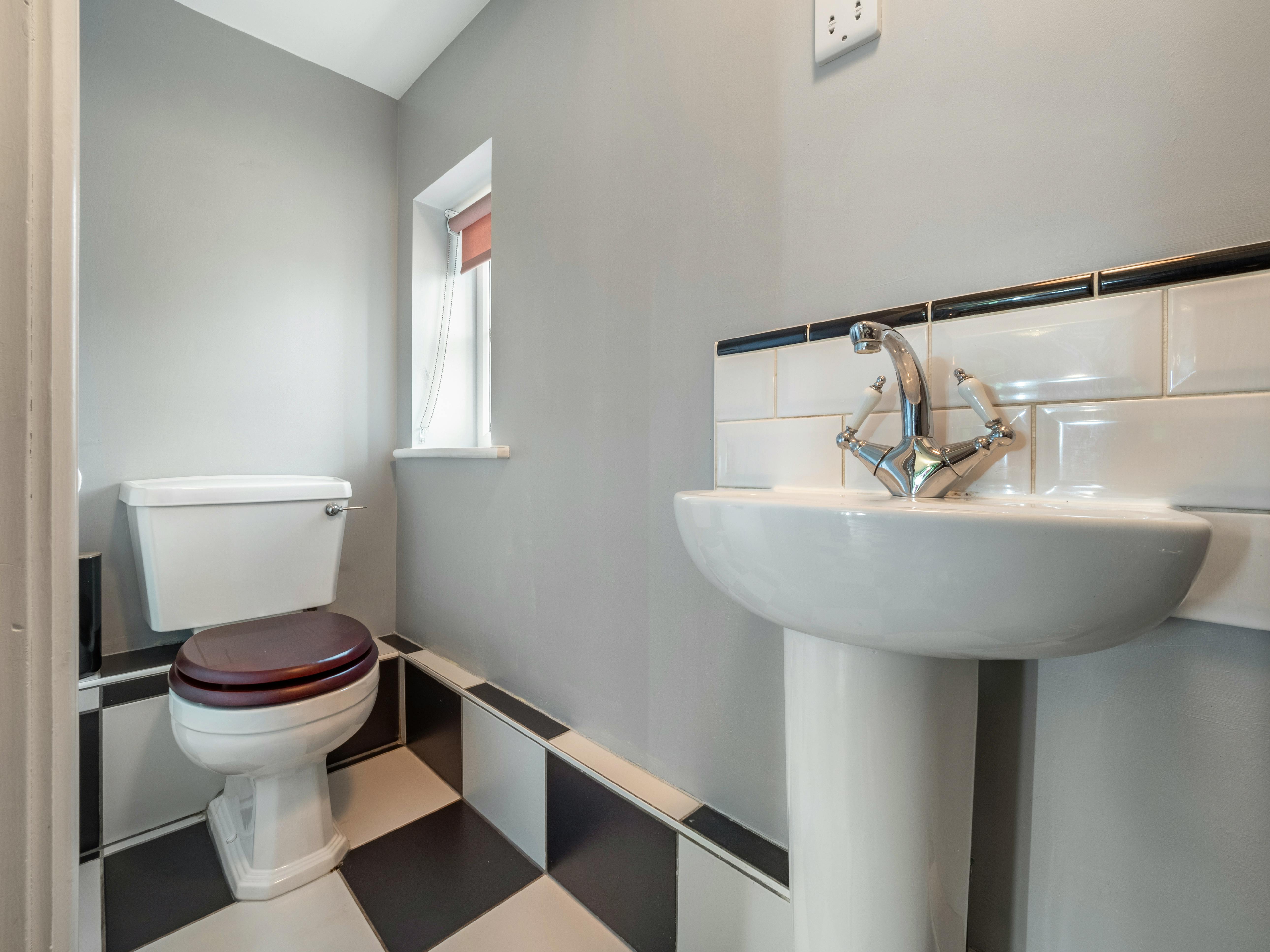 One of two separate toilets 