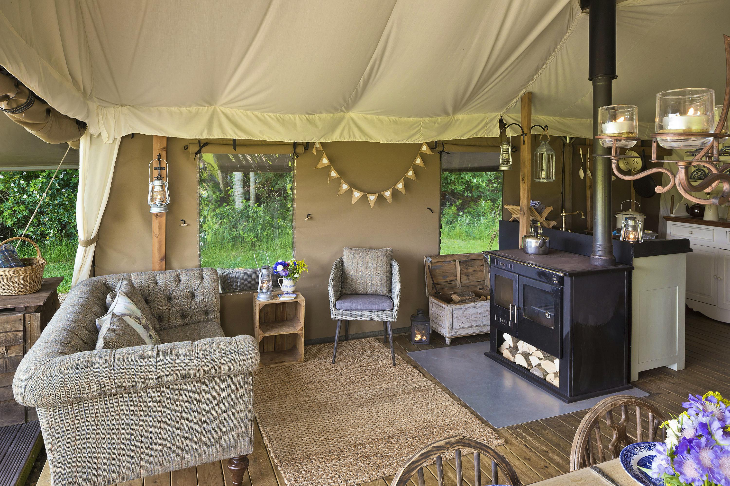 Luxury Lodge Tent sitting area