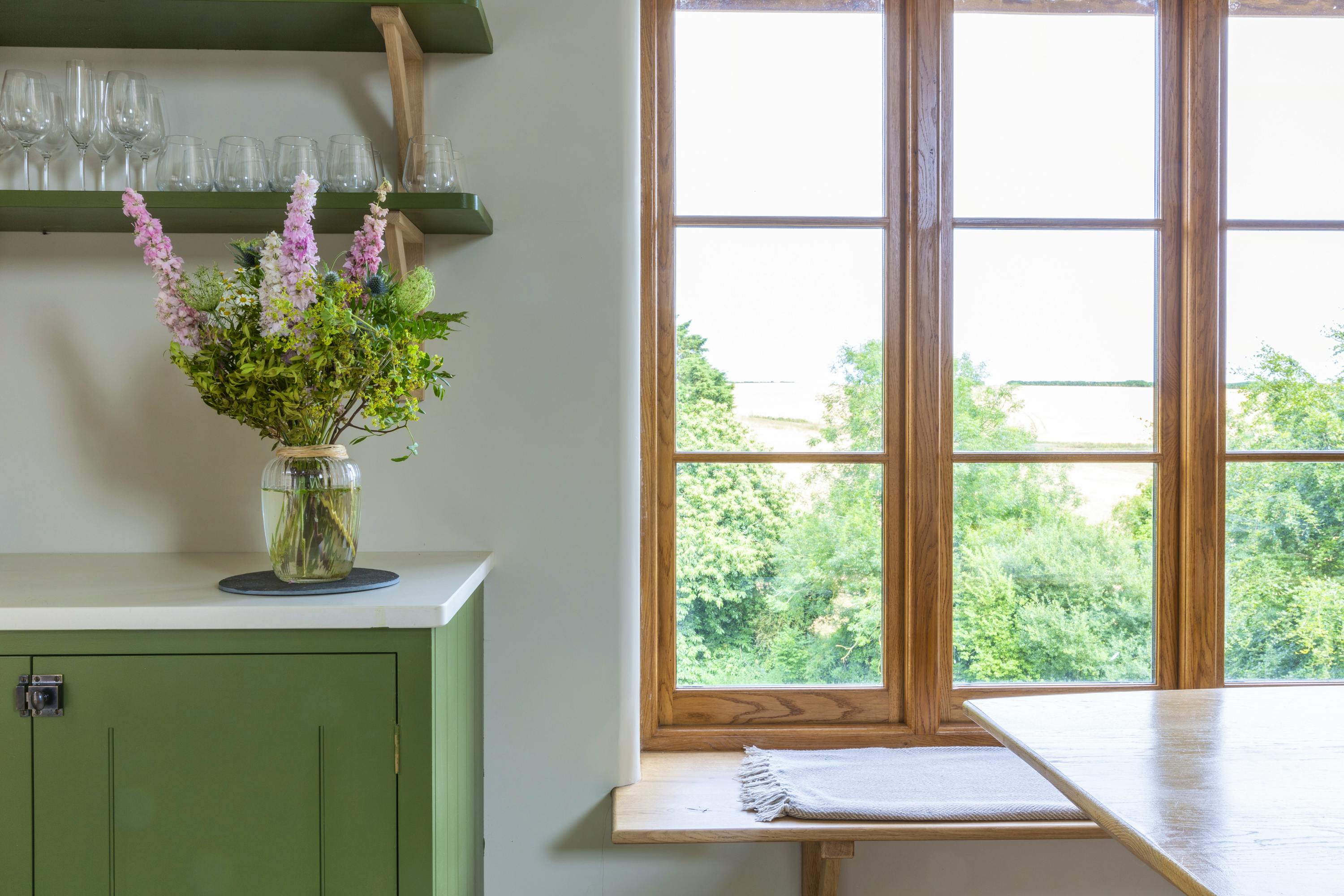 Fresh garden flowers welcome you