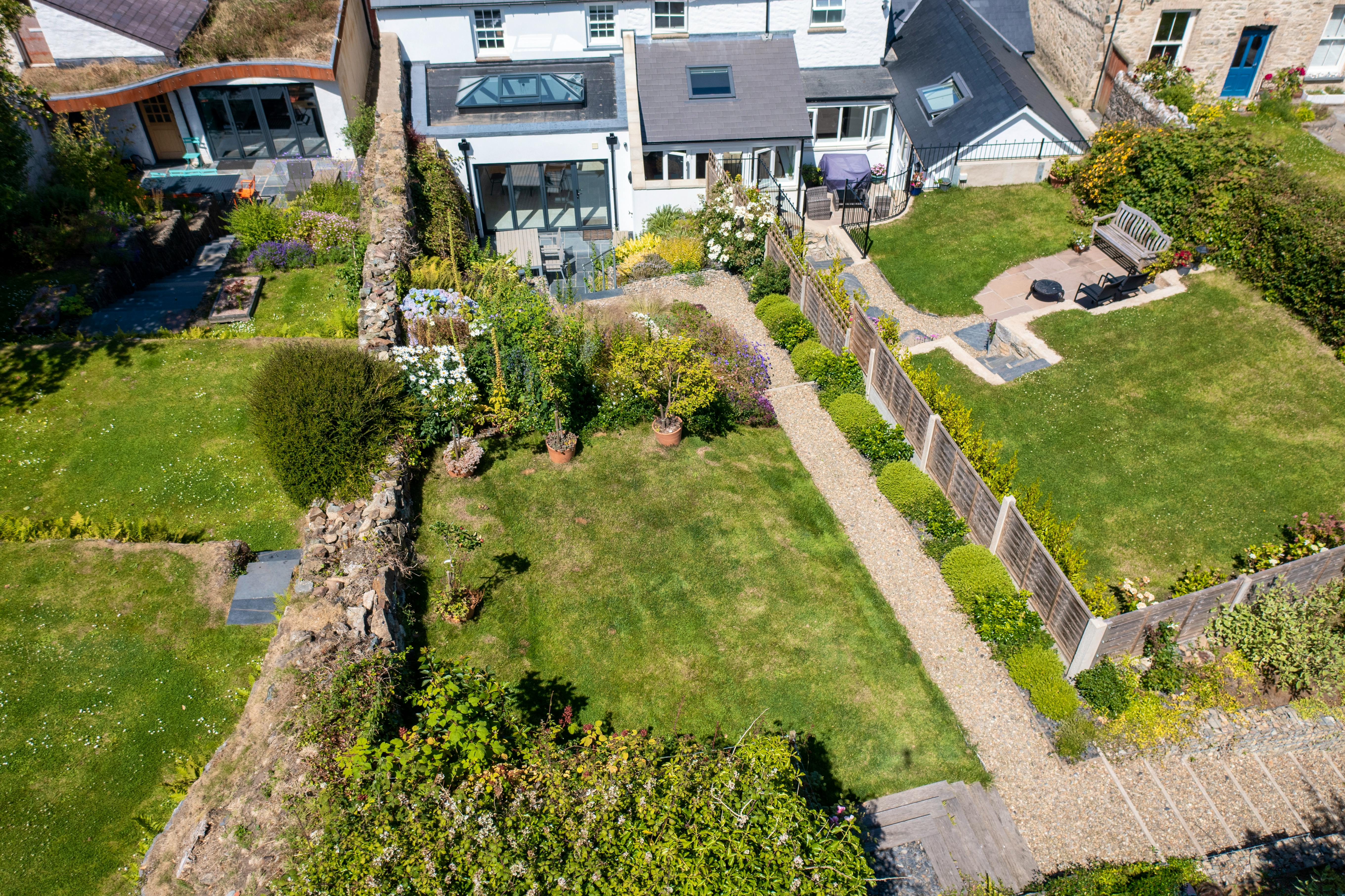 Rear view of the garden