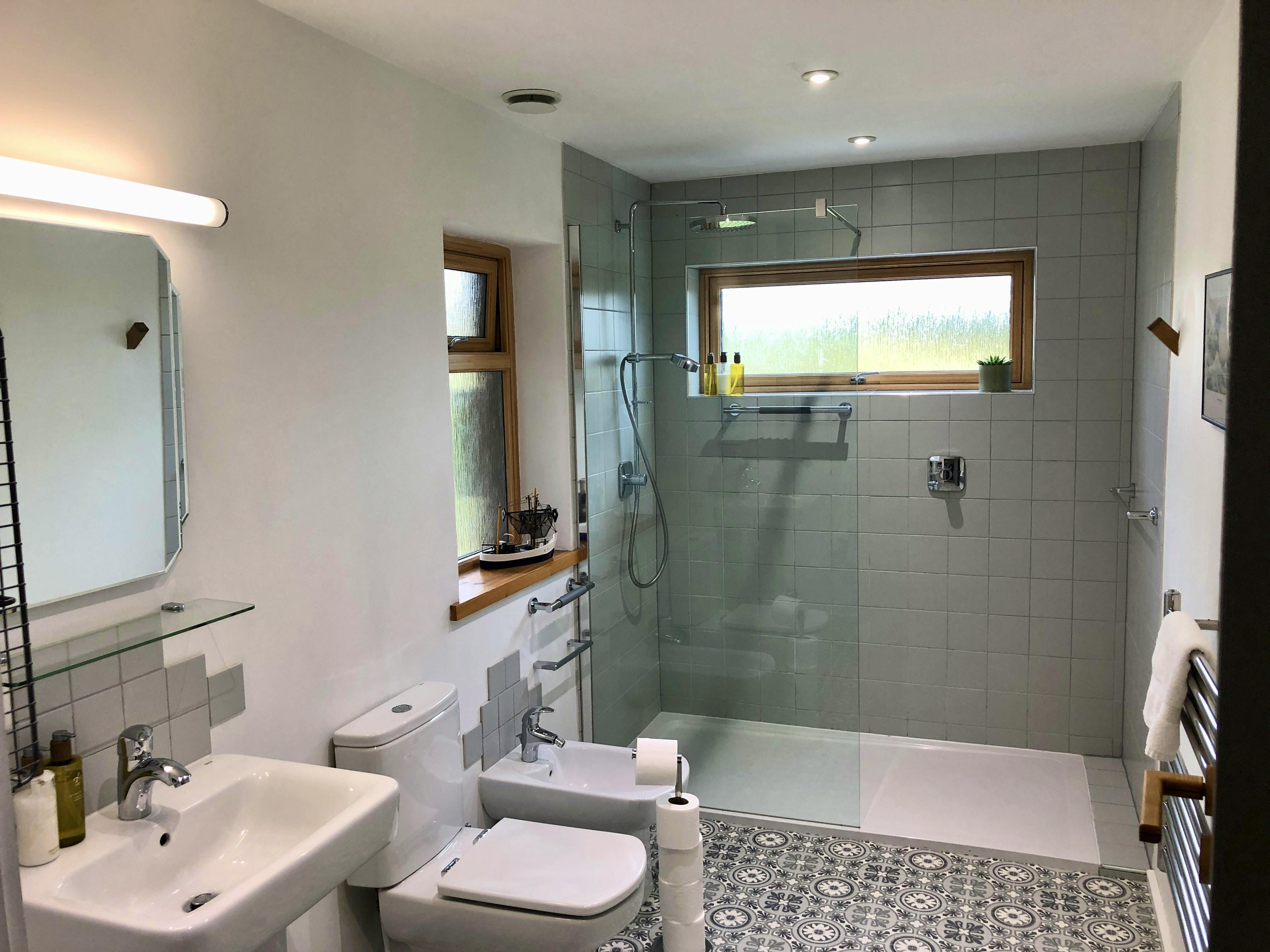 Spacious ground floor bathroom 