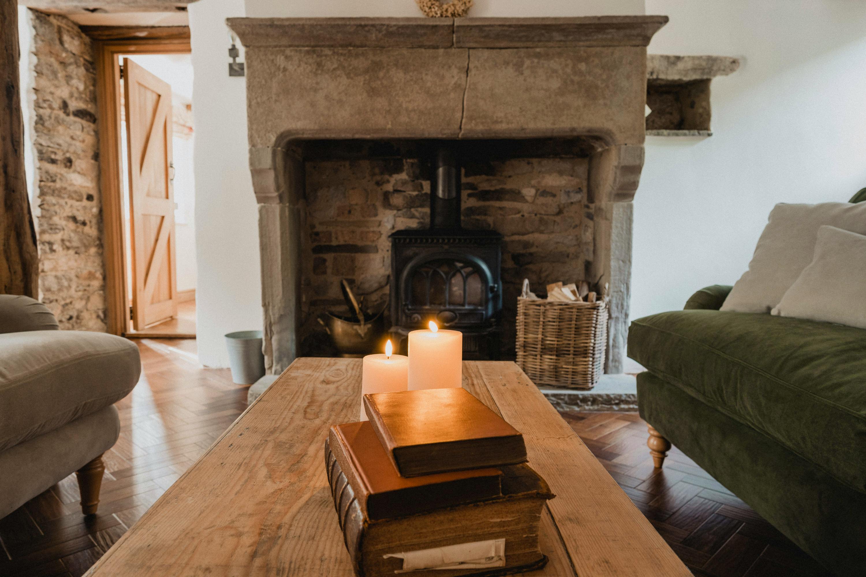 600 year old Fireplace in lounge 