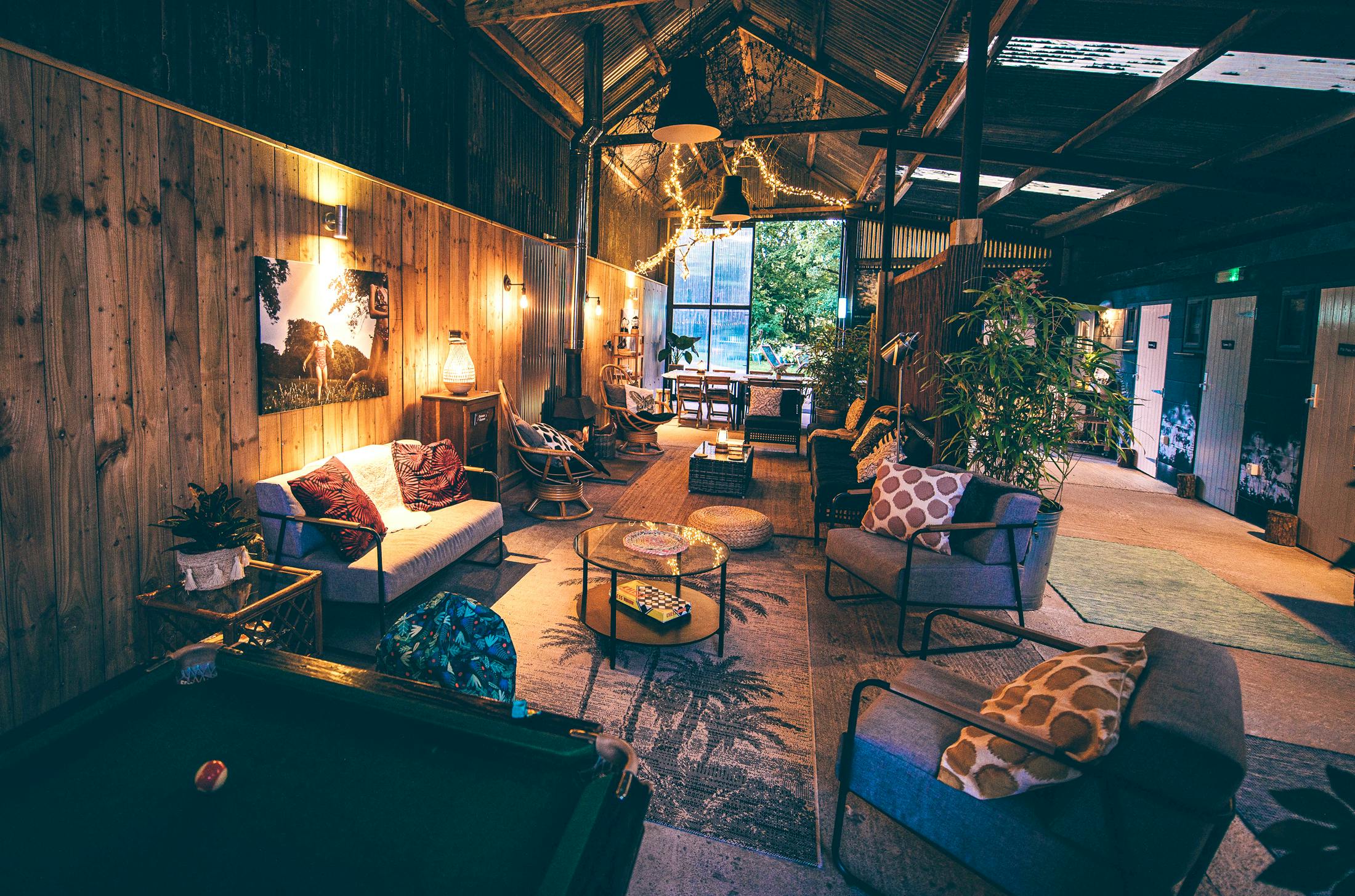 Glamping barn at Nantseren 