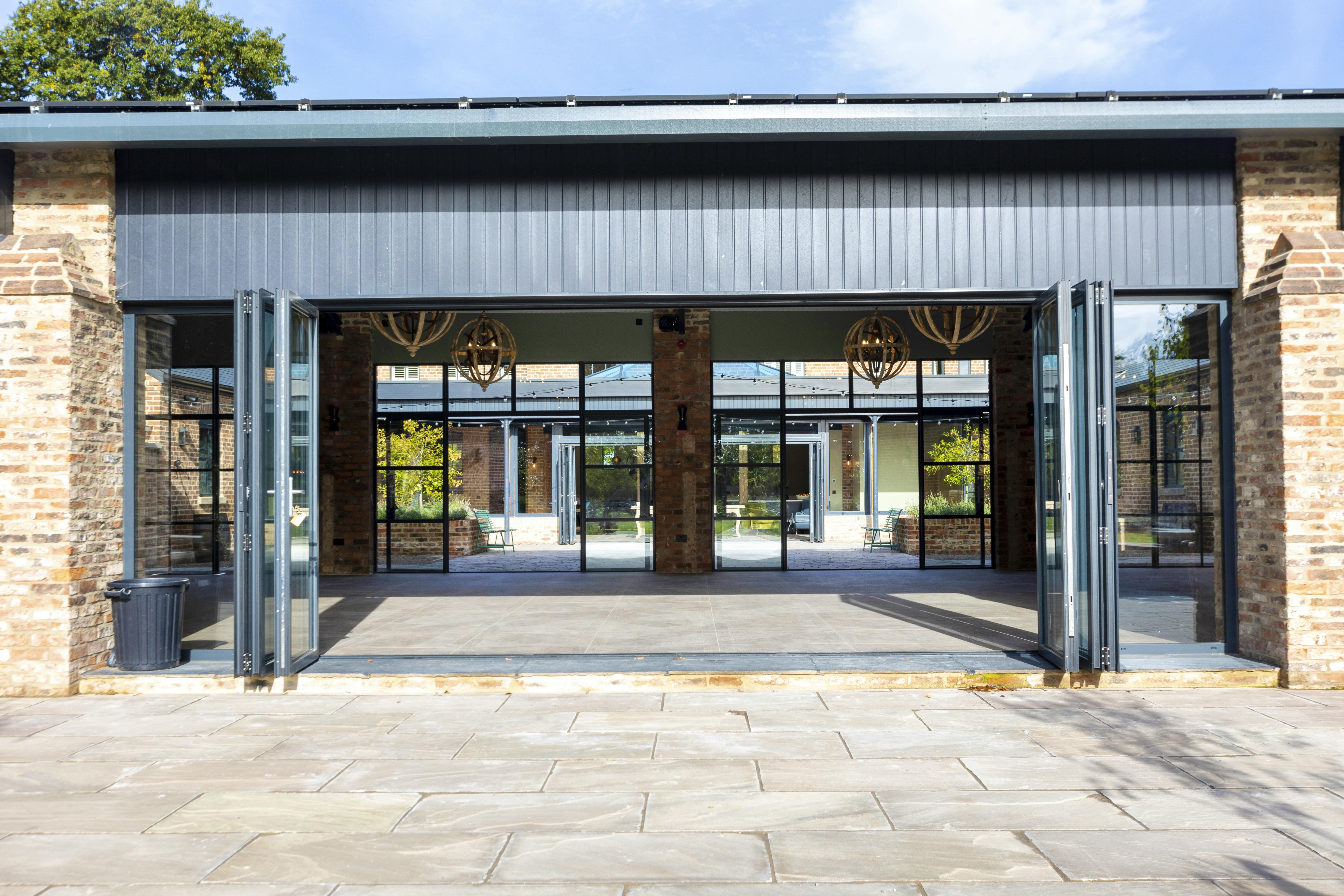 Event room entrance from garden