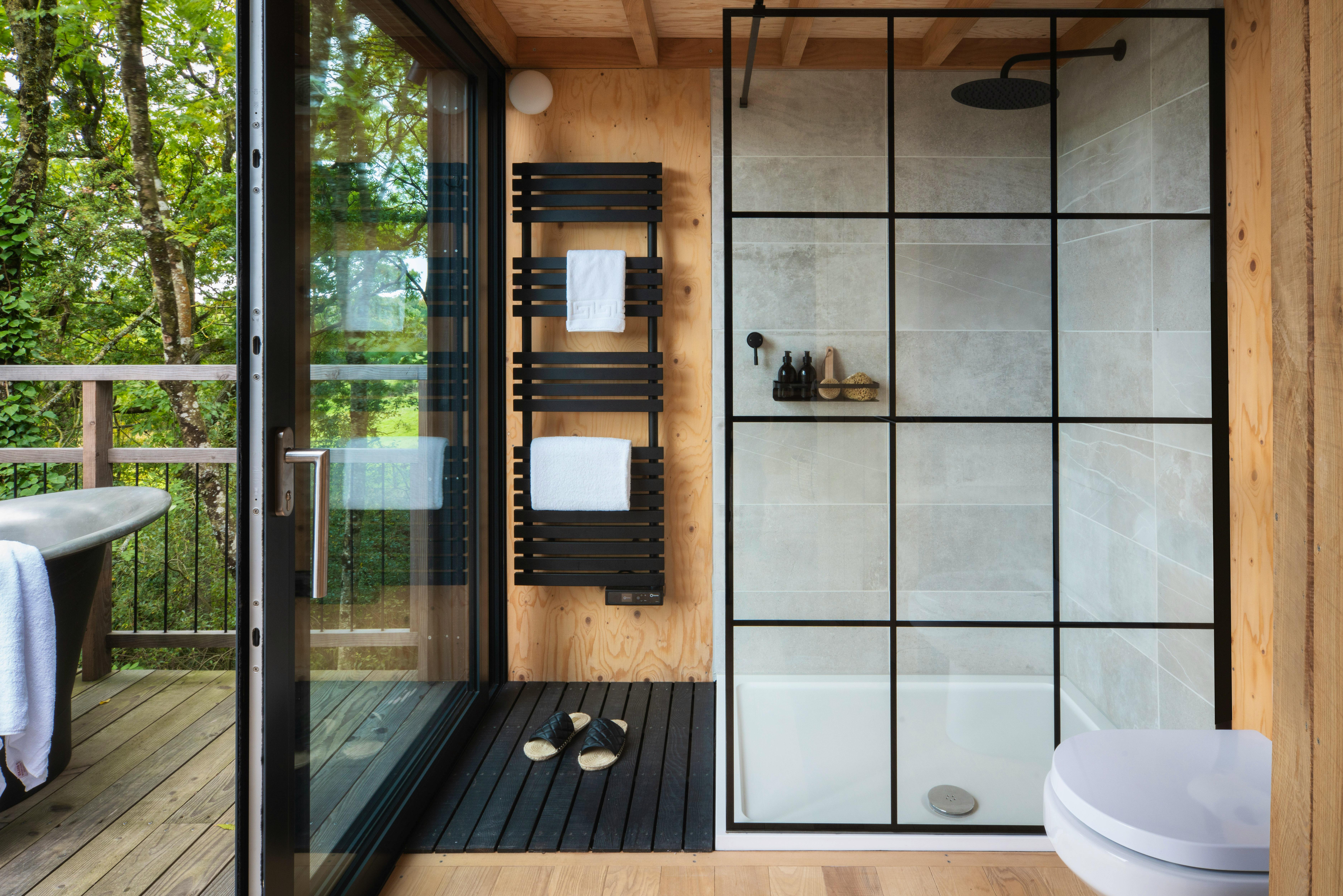 Rainfall shower with a view!