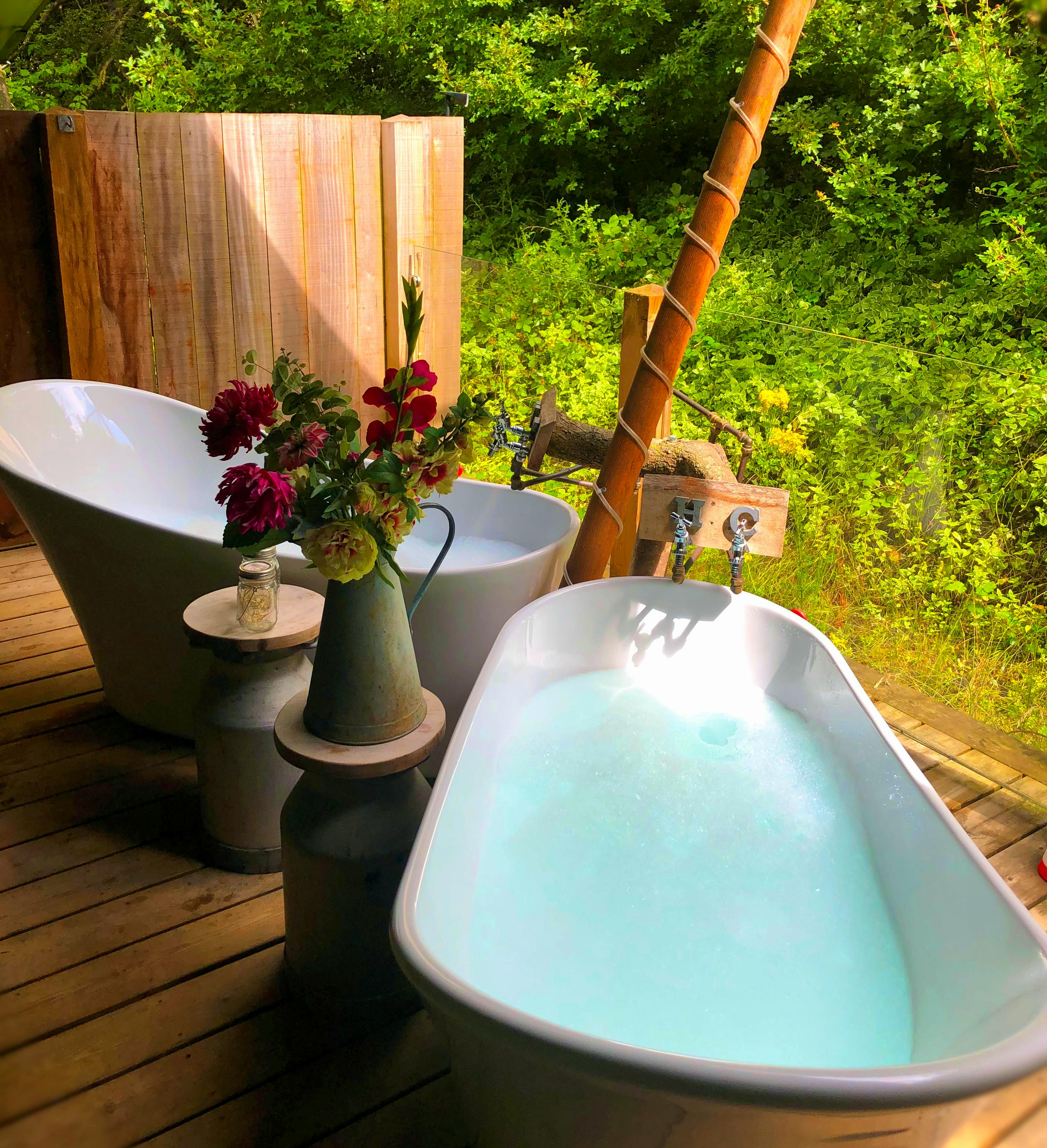 Outdoor baths - Birch lodge