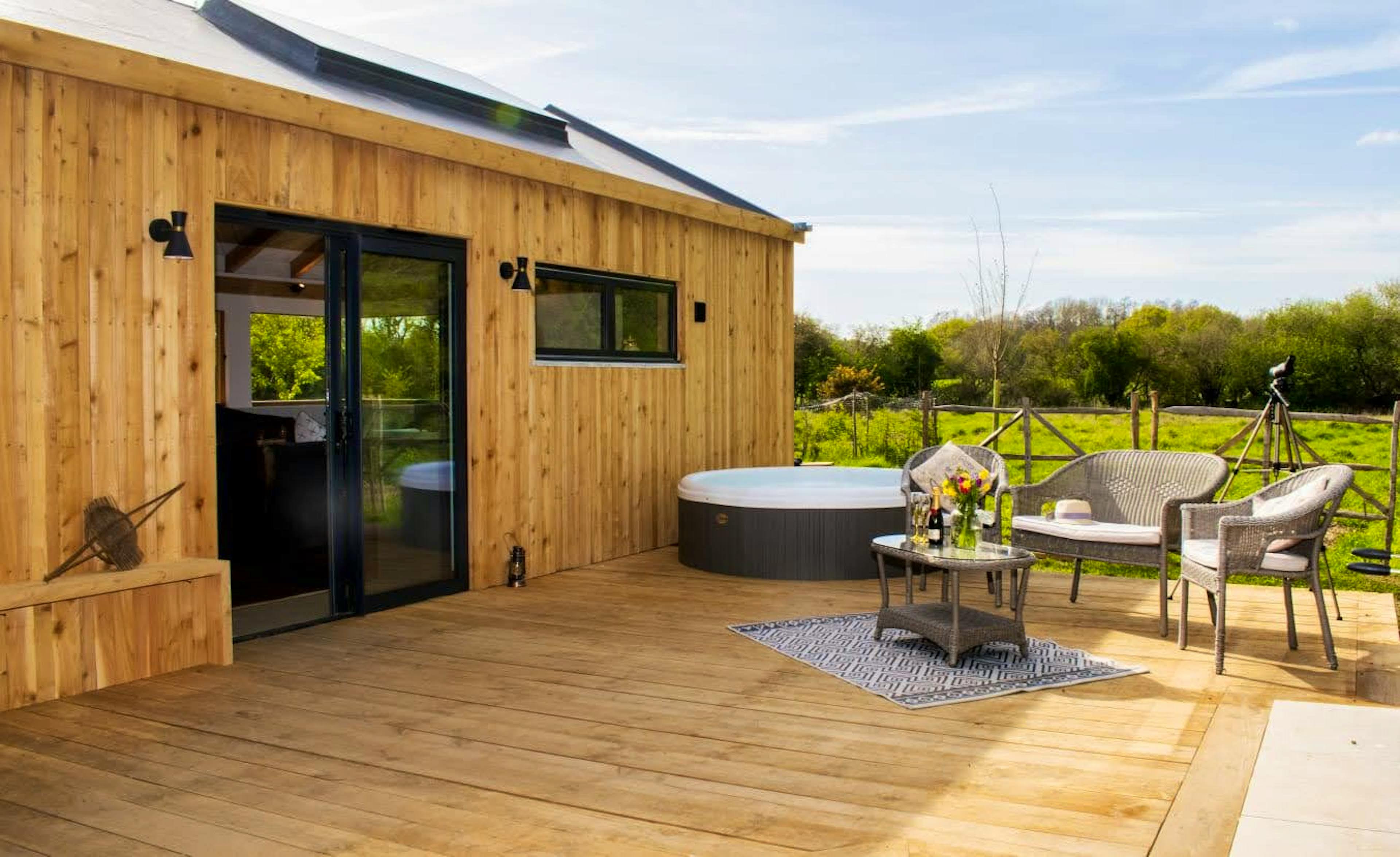 Indulge in the hot tub any time