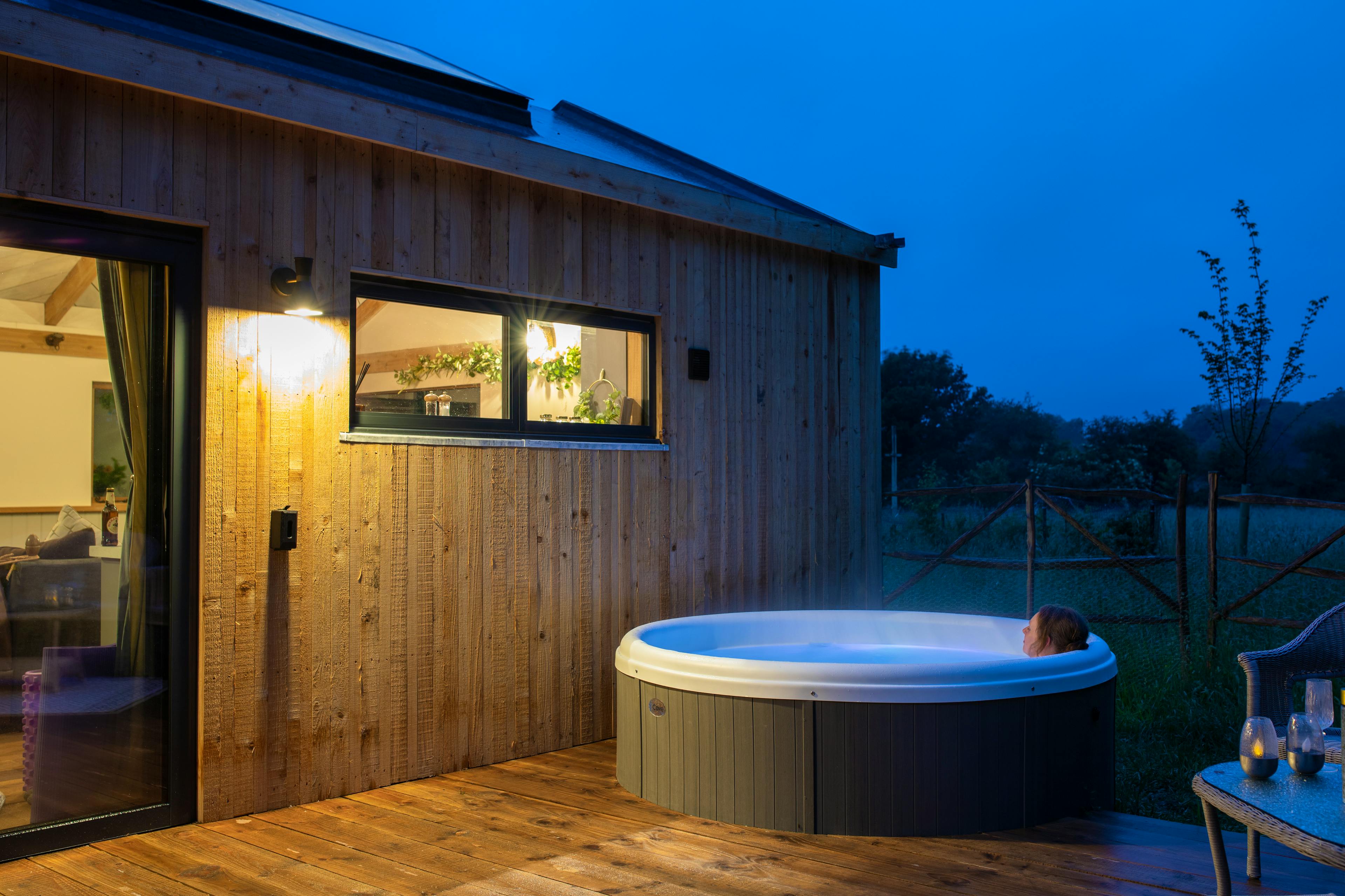 Hot tub under the stars