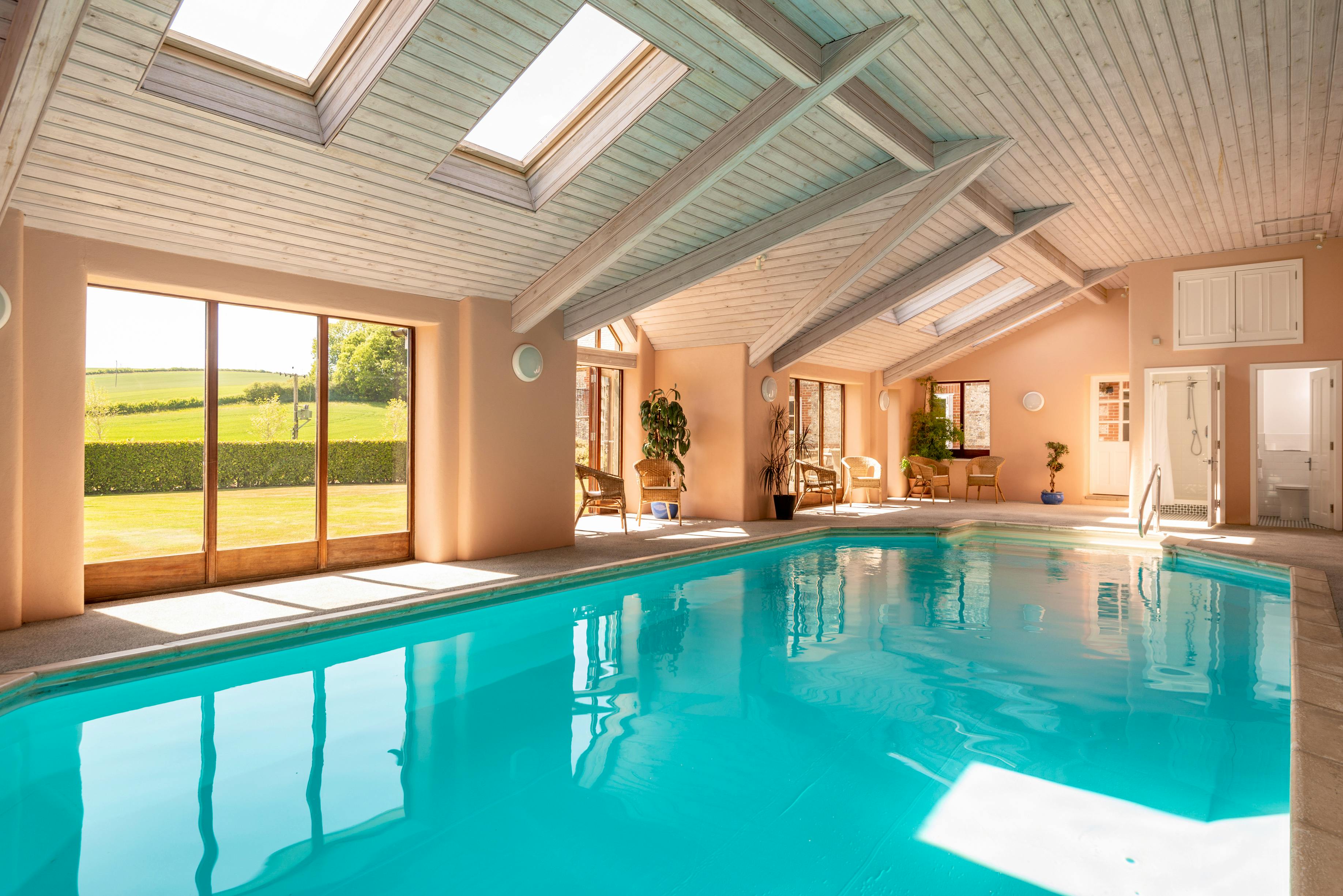 Pool with Handrail by steps