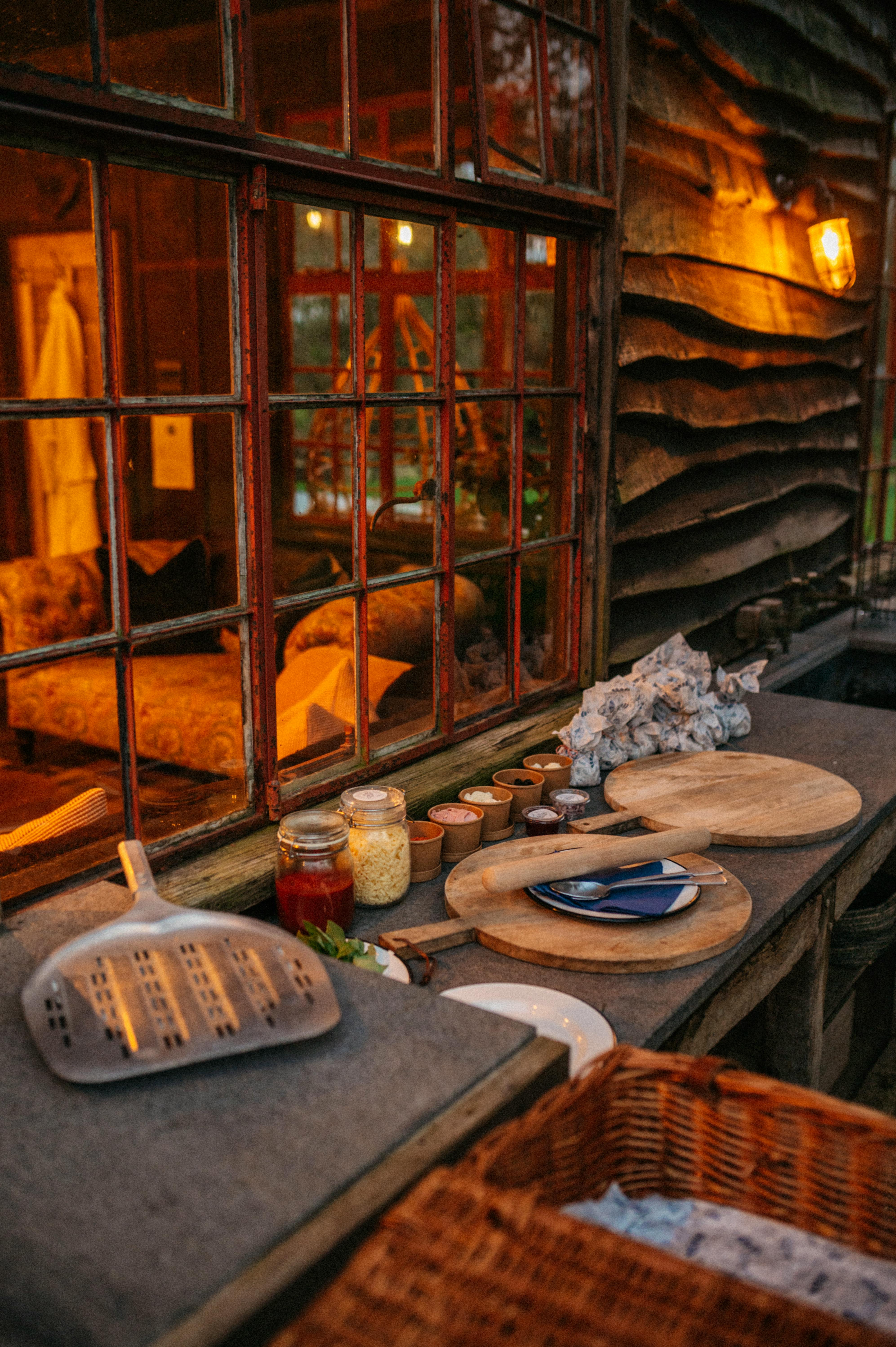 Freshly delivered pizza kits