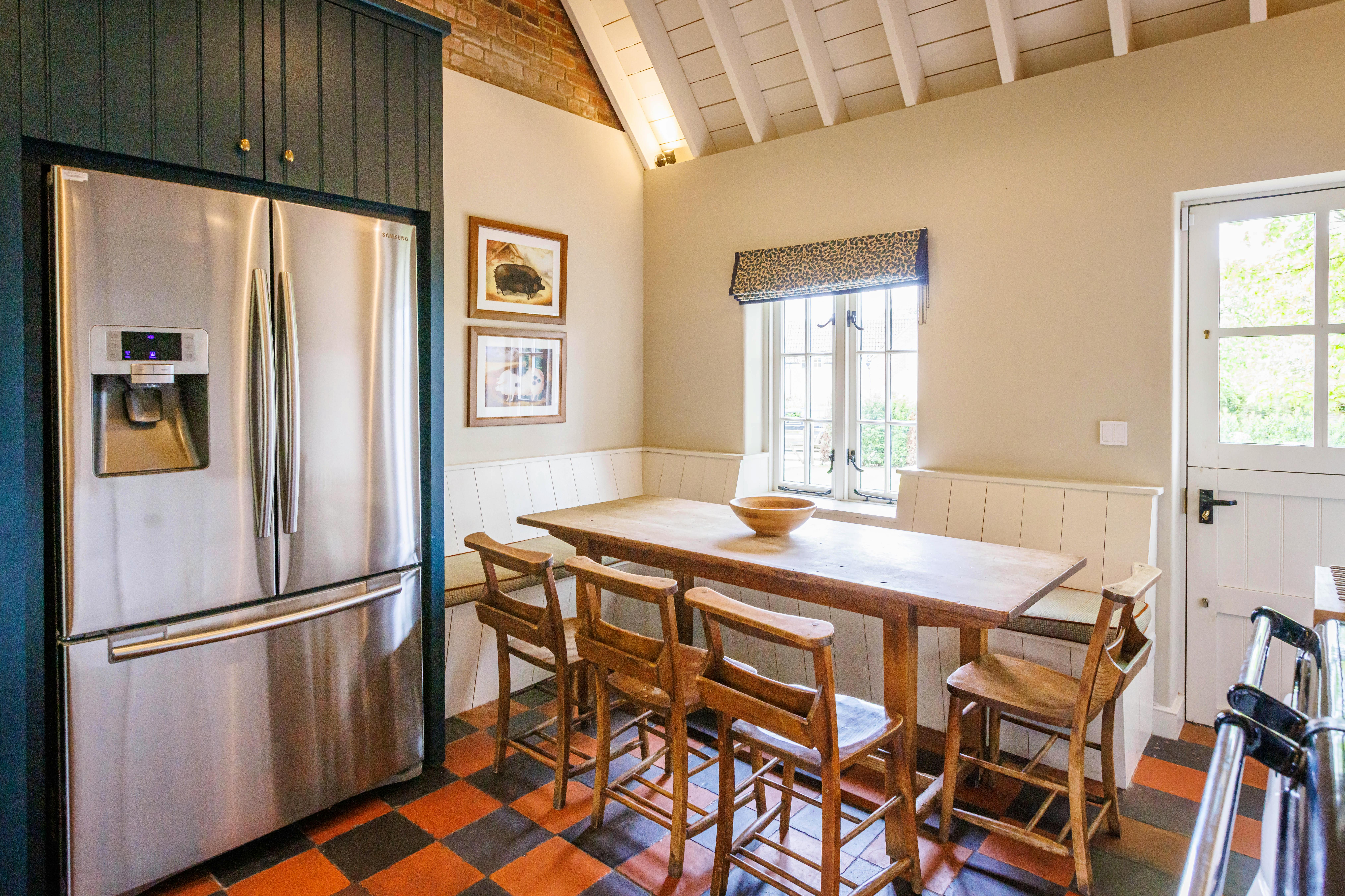 Large kitchen with double fridge