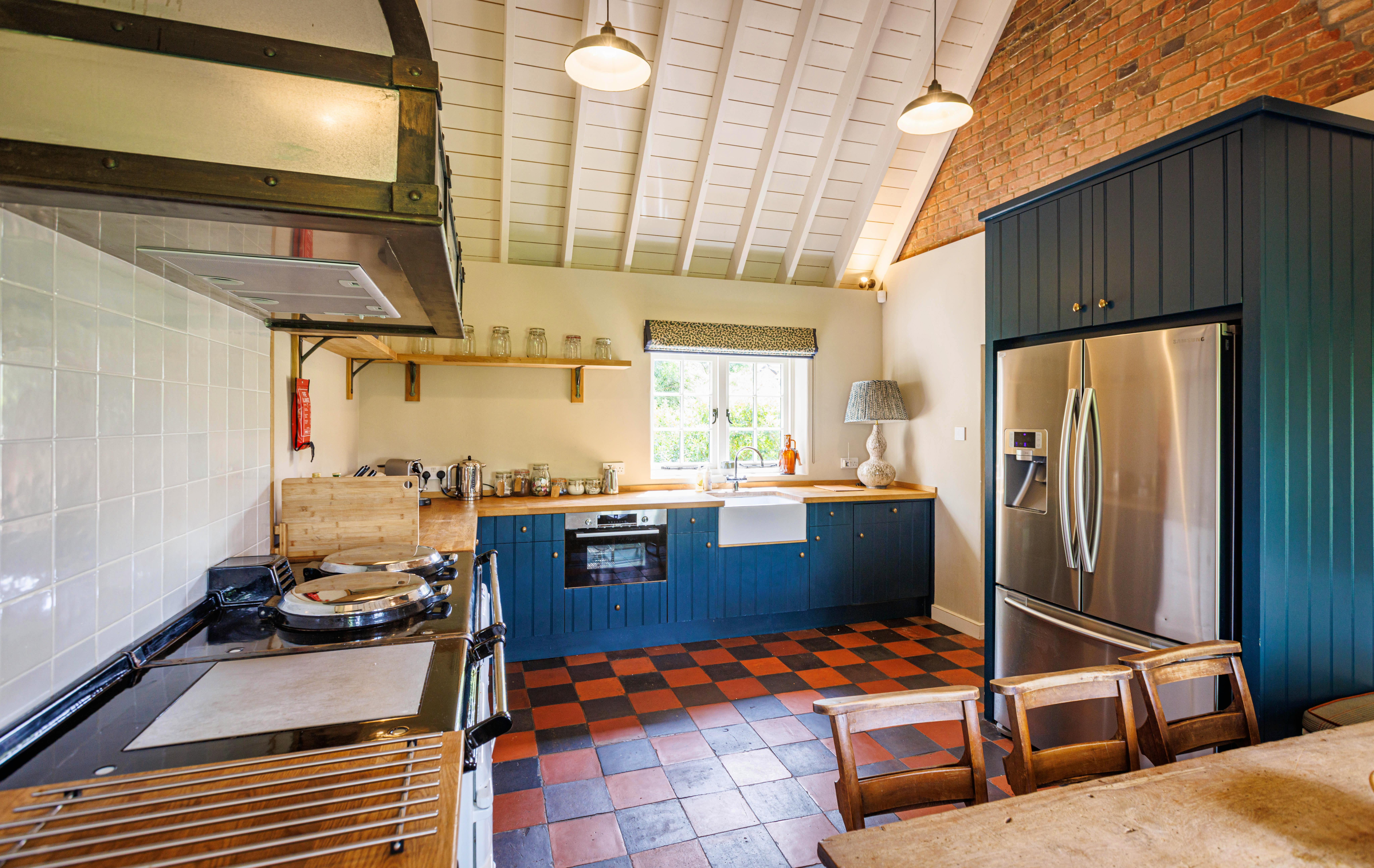 Large kitchen with double fridge