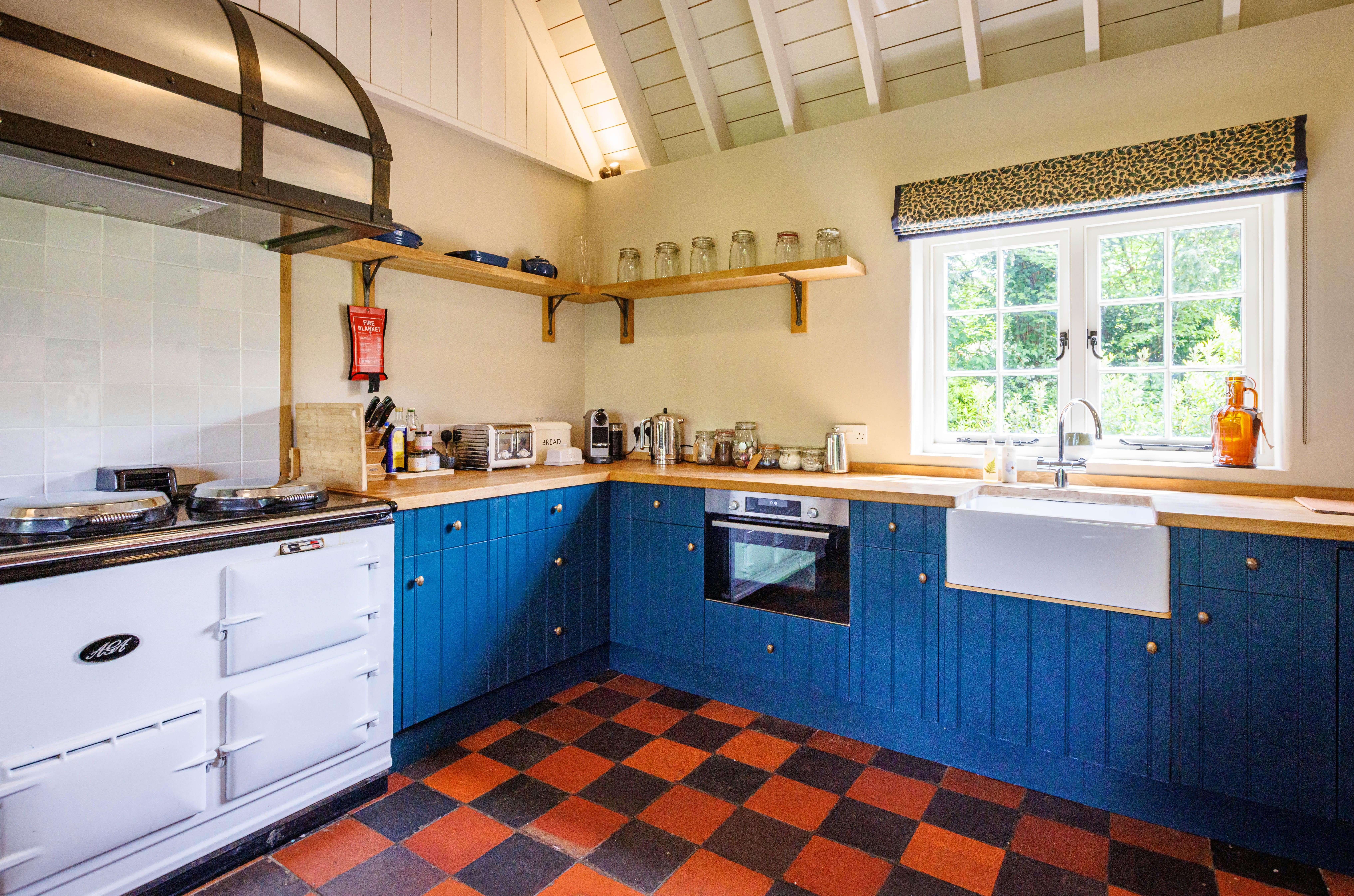 Kitchen with electric AGA