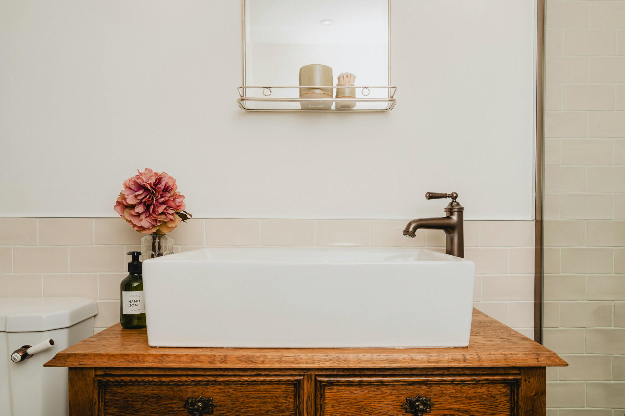 Vanity unit in family bathroom 