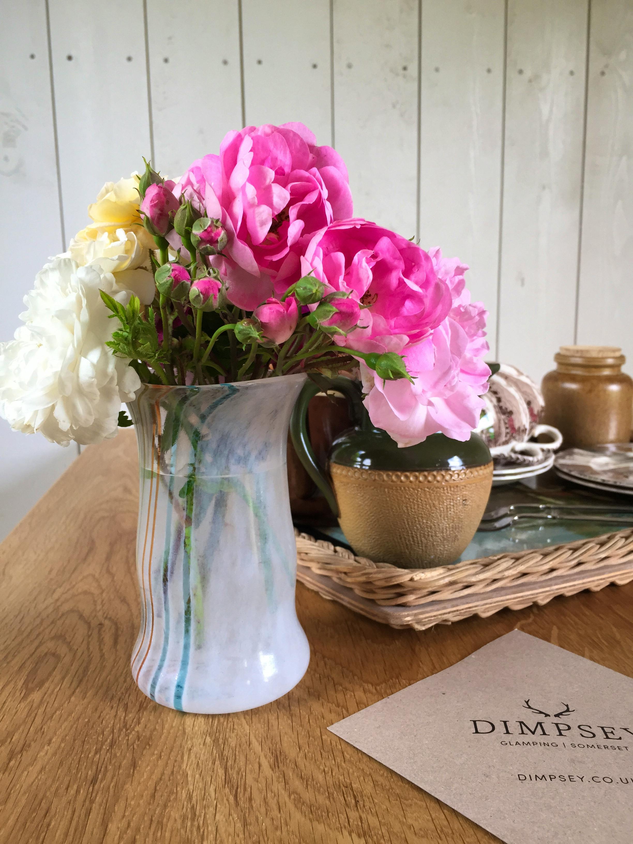 Fresh flowers from our garden and a Welcoming Tea tray greet you on arrival