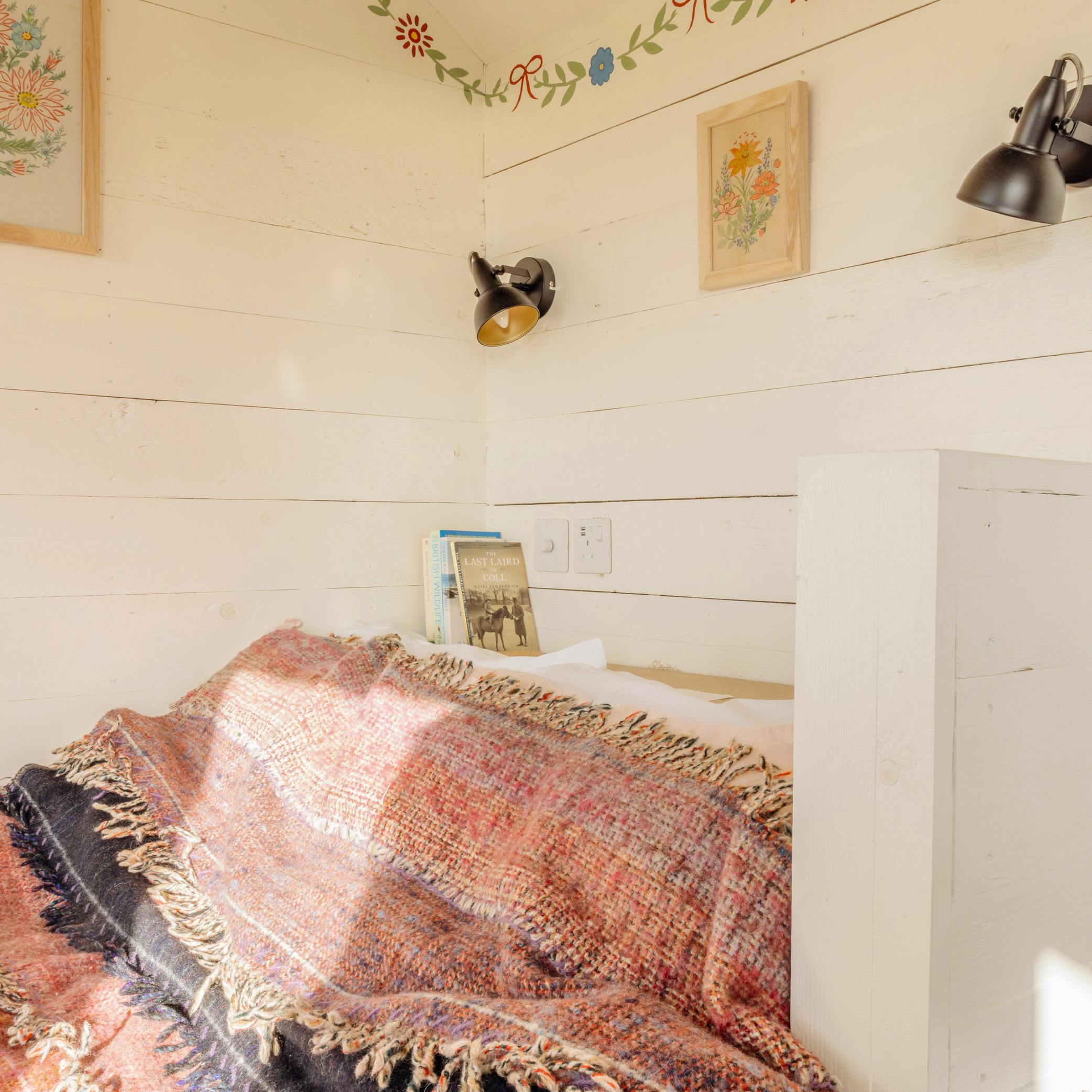 Bedside shelf and books 