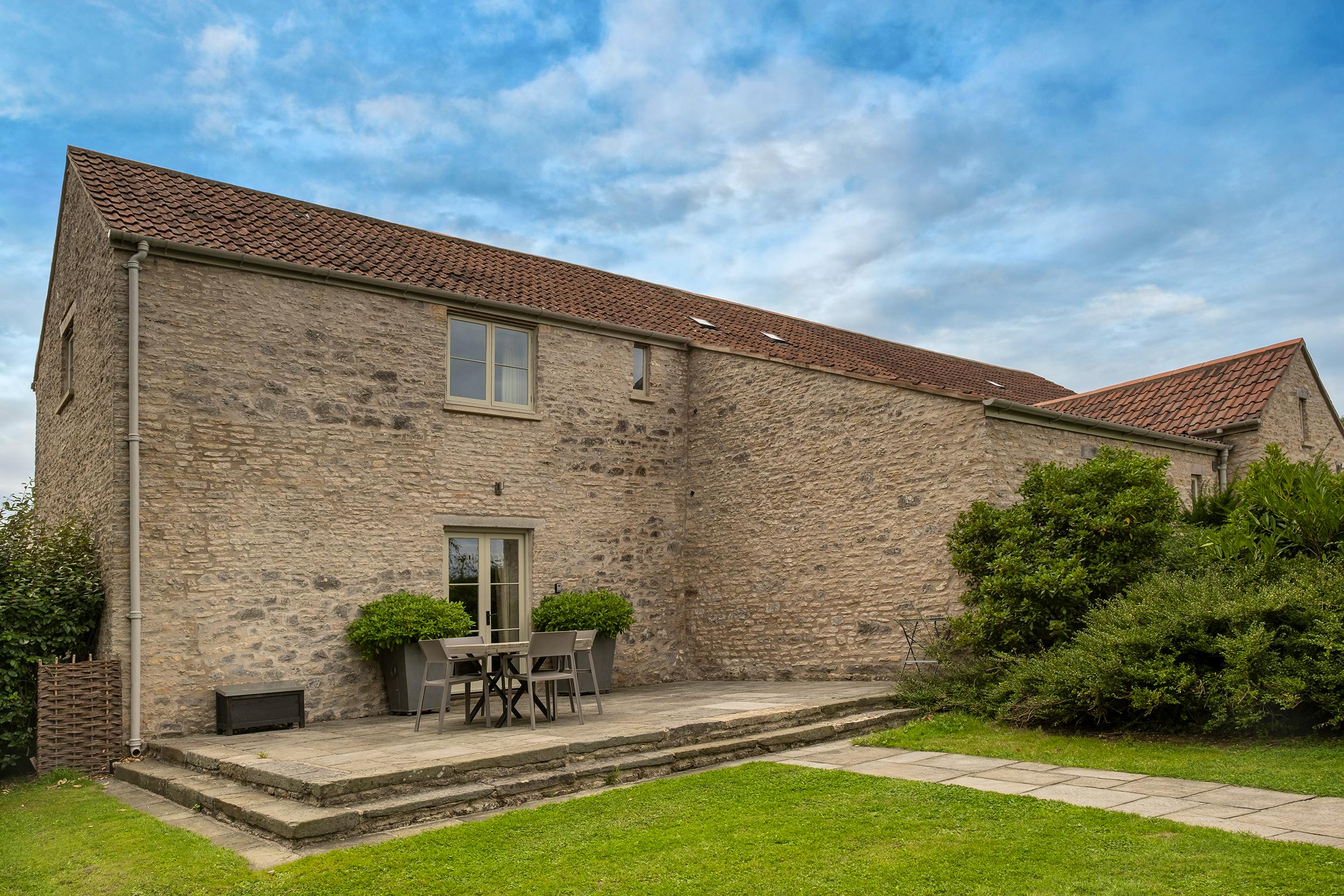 Deerleap has outside seating & BBQ