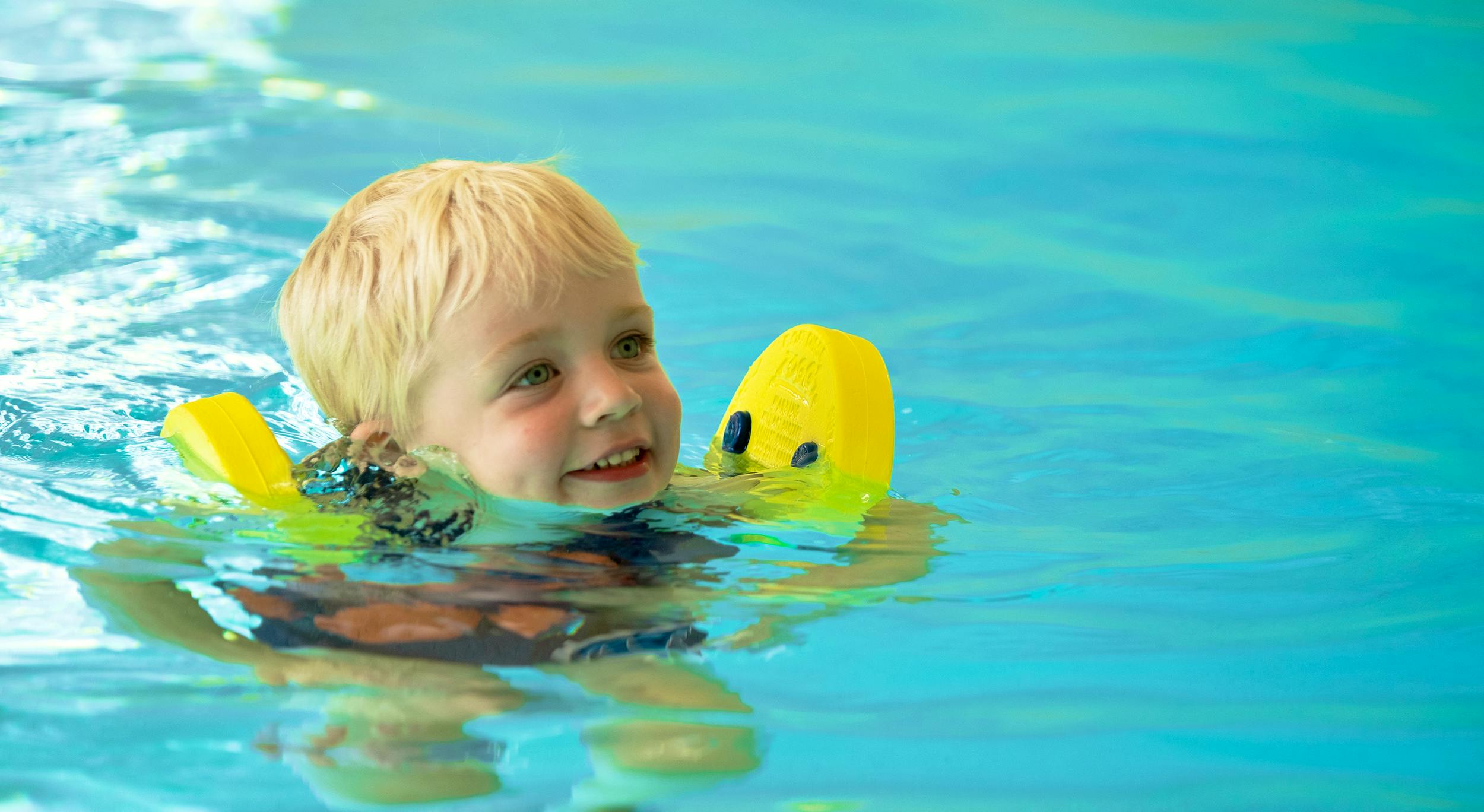 The pool is heated to 30 degrees