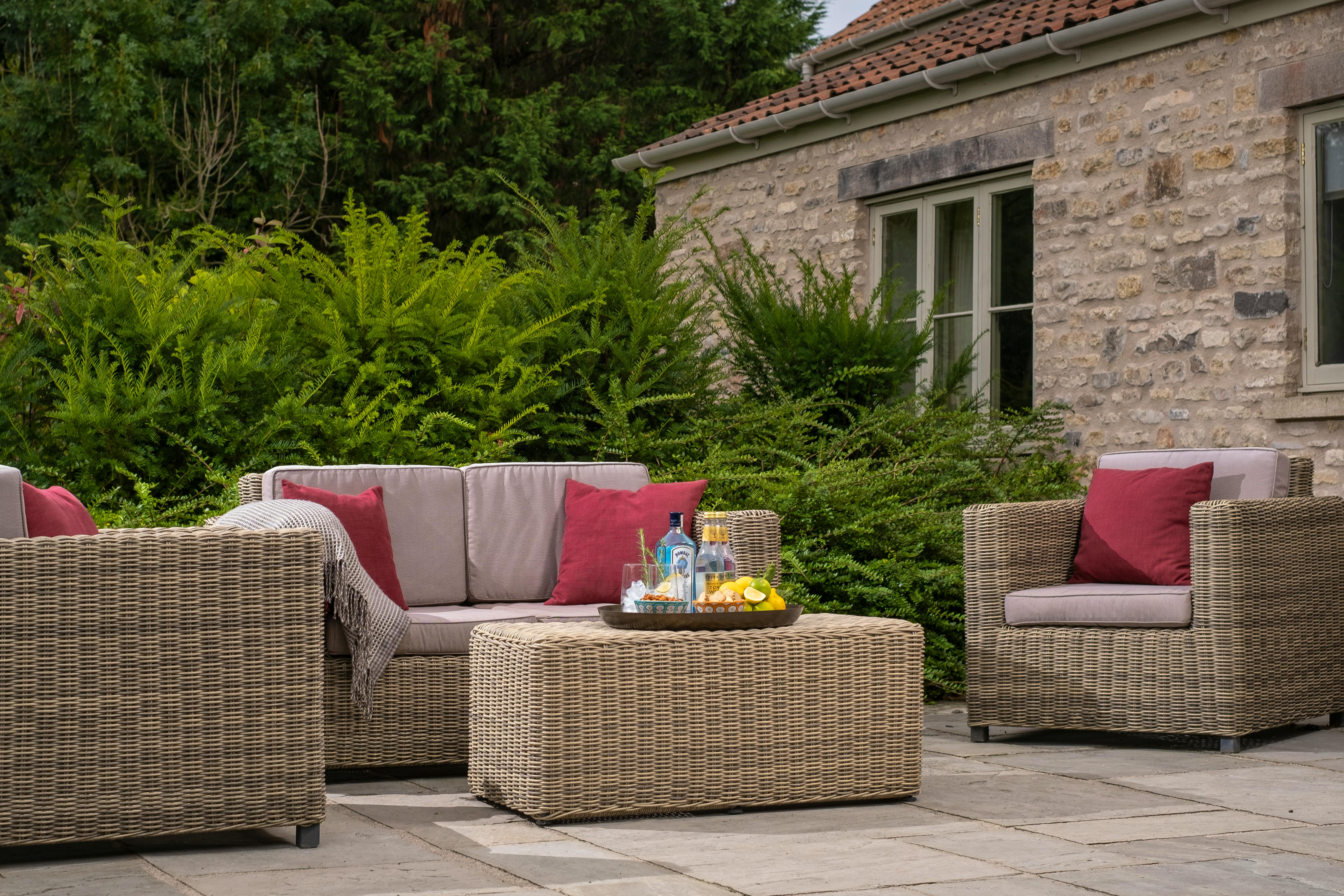 Comfortable outside seating