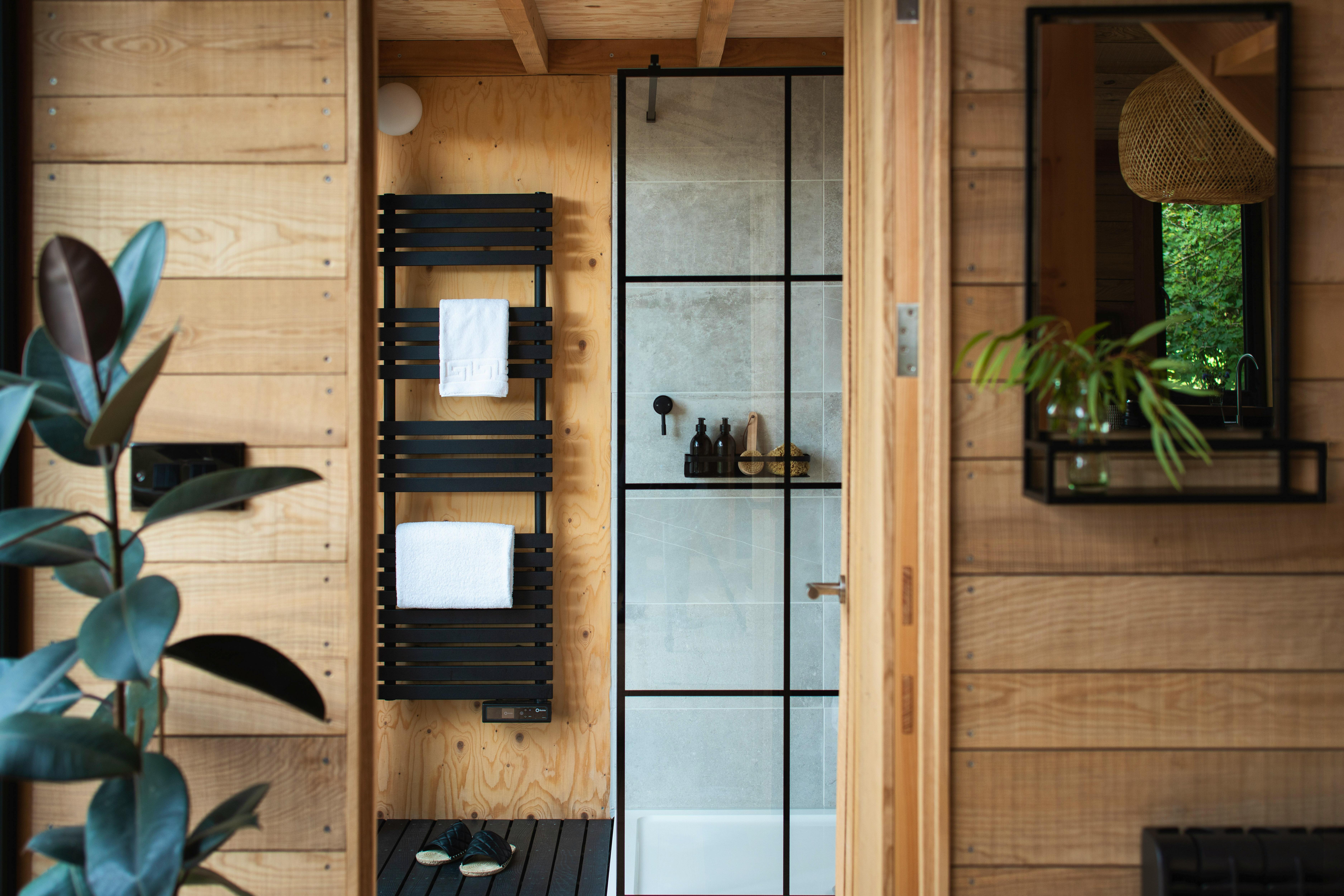 Separate bathroom with a view