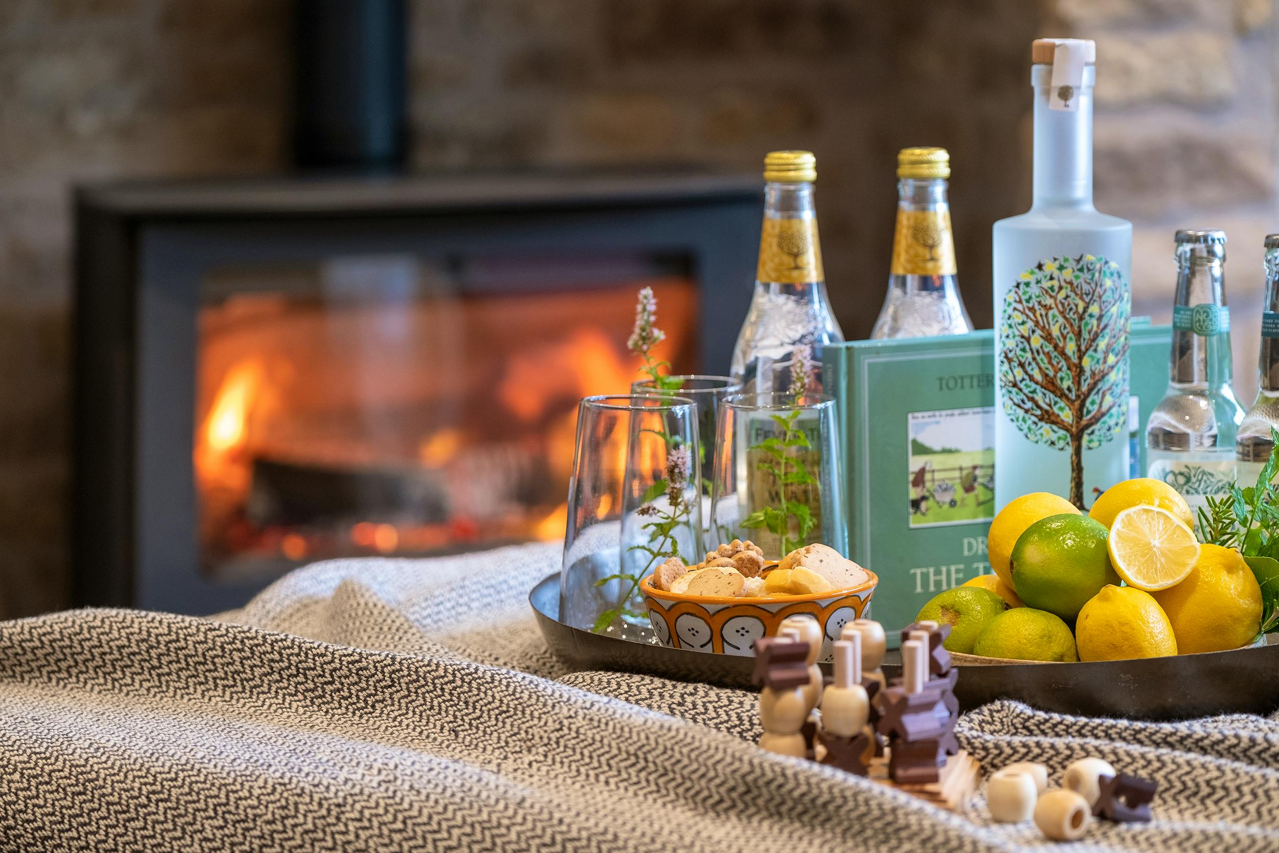 Every house has a wood burning fire